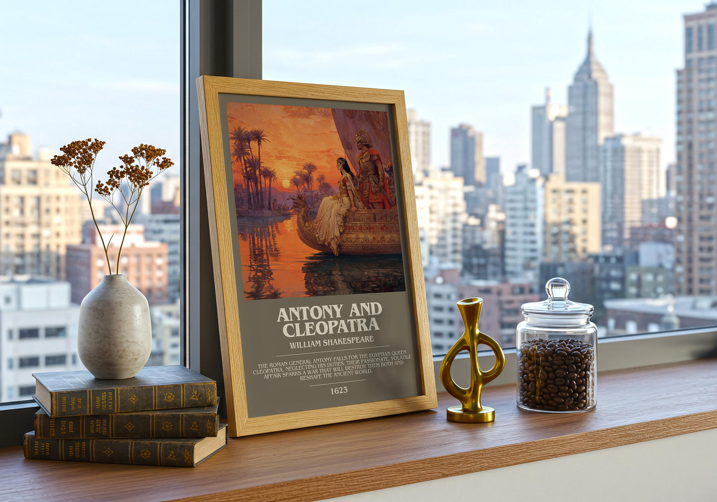 Antony and Cleopatra by William Shakespeare | Book Poster | Literary Art Gift For Book Lover | Novel Inspired Wall Art | Free Delivery