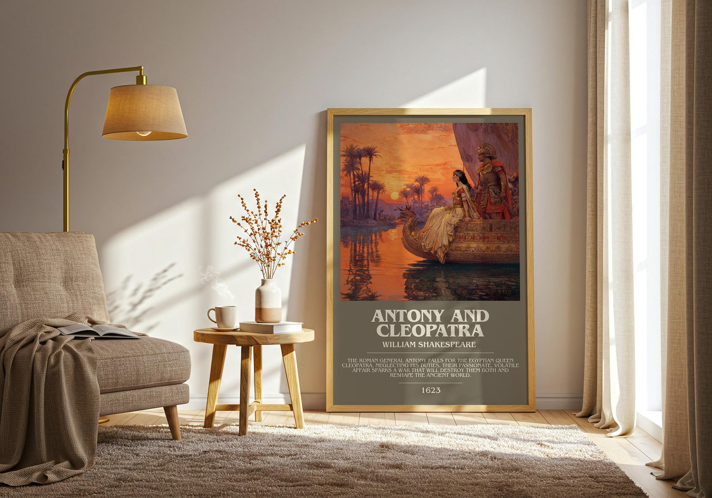 Antony and Cleopatra by William Shakespeare | Book Poster | Literary Art Gift For Book Lover | Novel Inspired Wall Art | Free Delivery