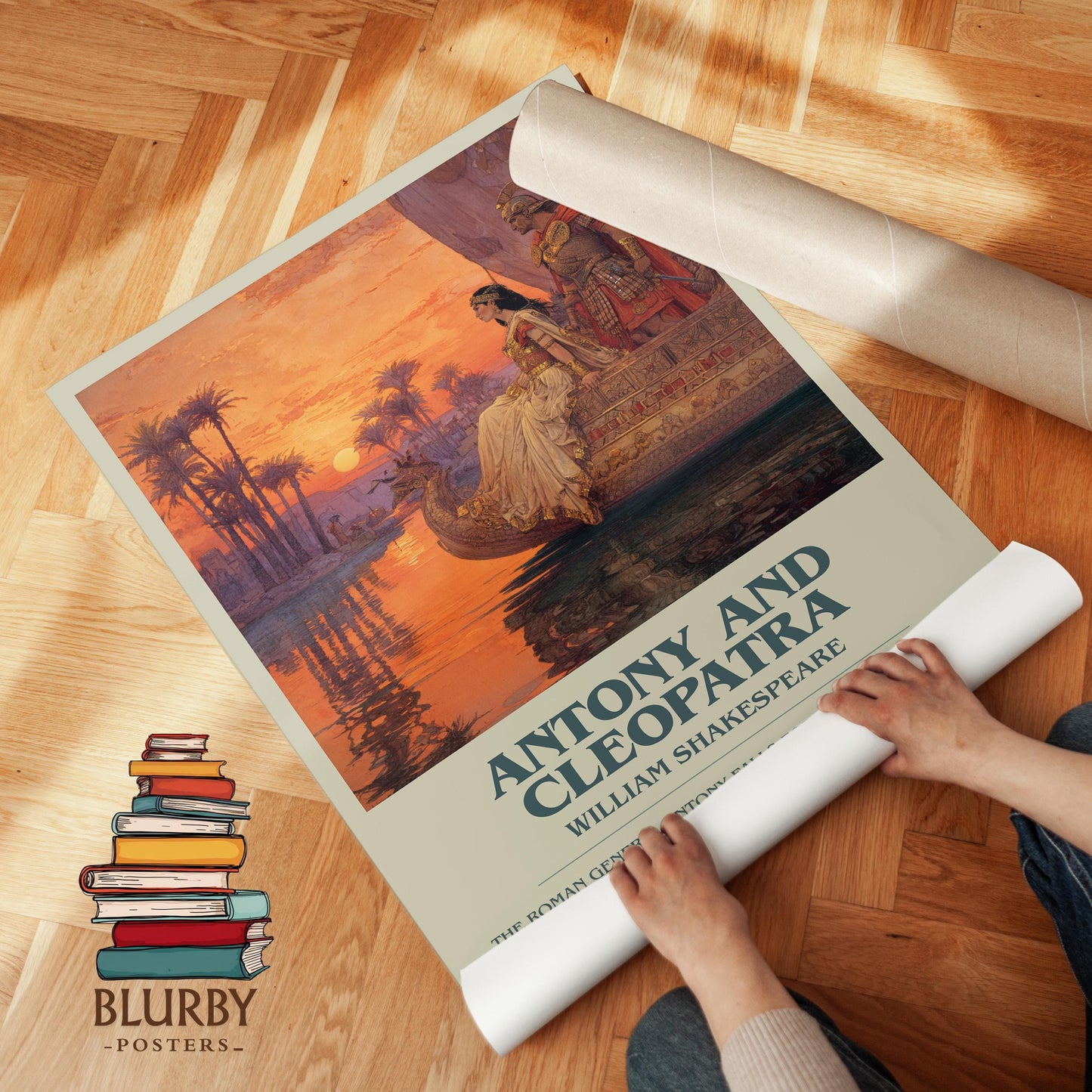 Antony and Cleopatra by William Shakespeare | Book Poster | Literary Art Gift For Book Lover | Novel Inspired Wall Art | Free Delivery