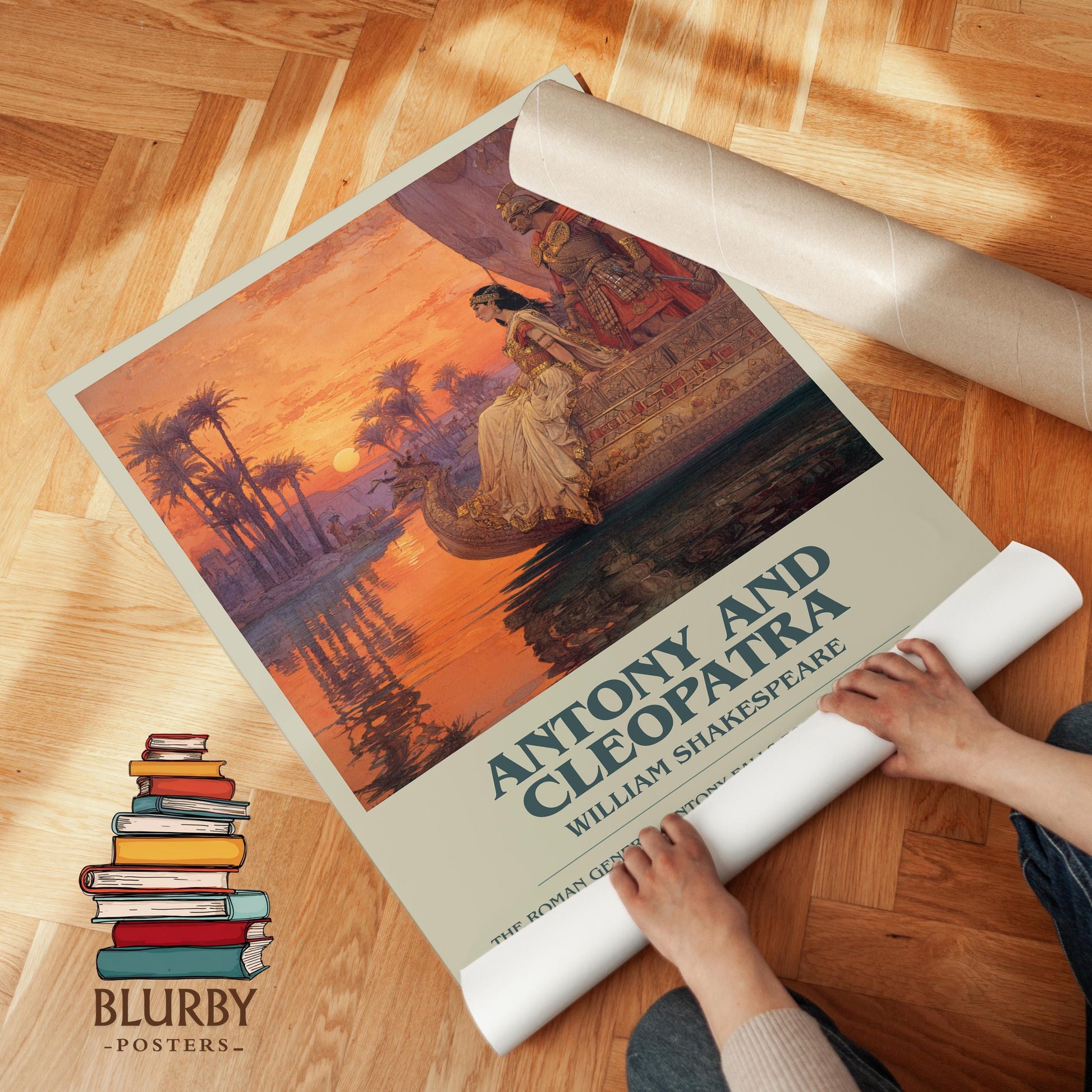 Antony and Cleopatra by William Shakespeare | Book Poster | Literary Art Gift For Book Lover | Novel Inspired Wall Art | Free Delivery