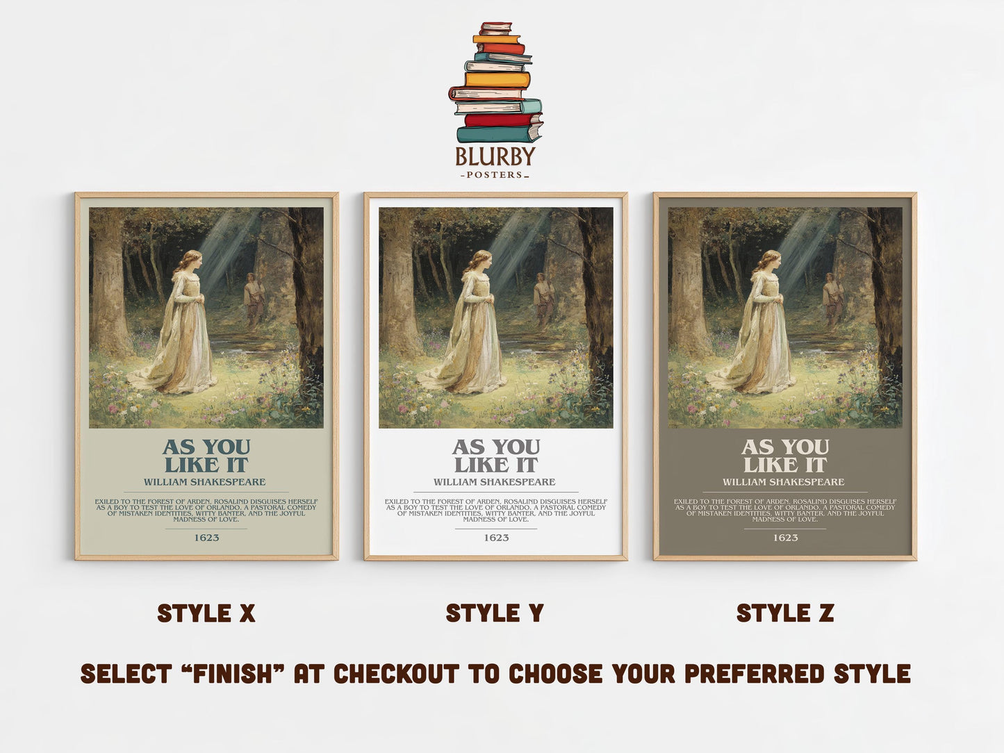 As You Like It by William Shakespeare | Book Poster | Literary Art Gift For Book Lover | Novel Inspired Wall Art | Free Delivery