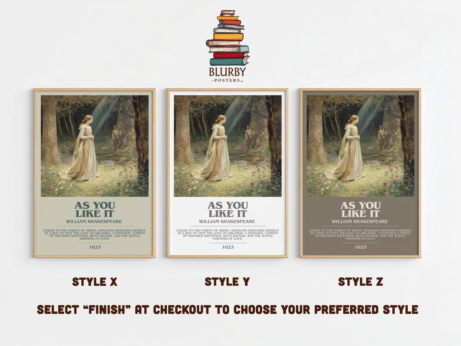 As You Like It by William Shakespeare | Book Poster | Literary Art Gift For Book Lover | Novel Inspired Wall Art | Free Delivery