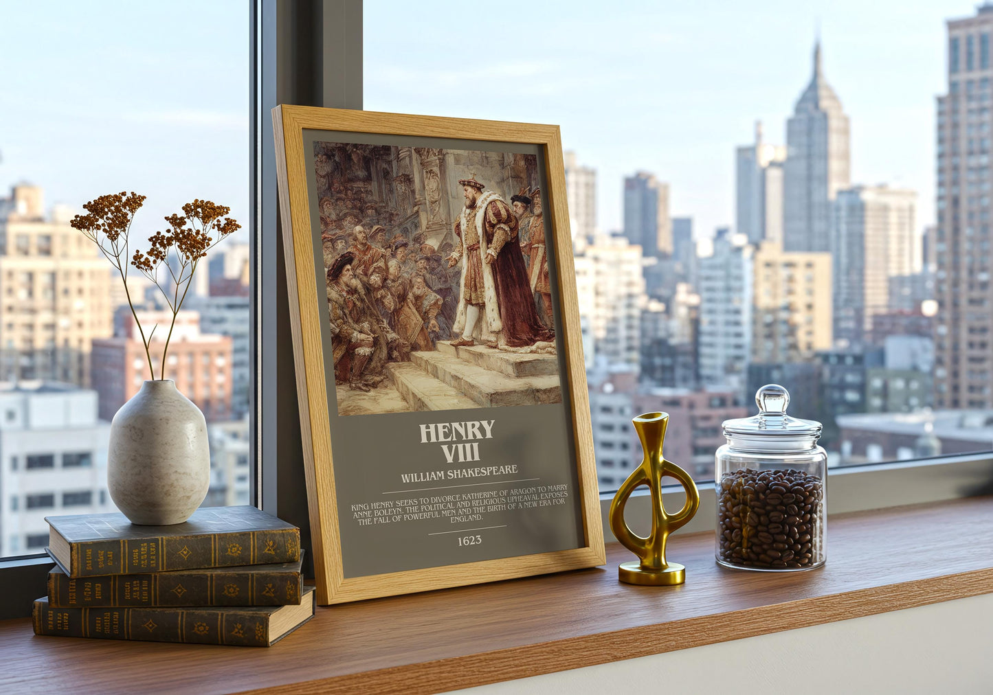 Henry VIII by William Shakespeare | Book Poster | Literary Art Gift For Book Lover | Novel Inspired Wall Art | Free Delivery
