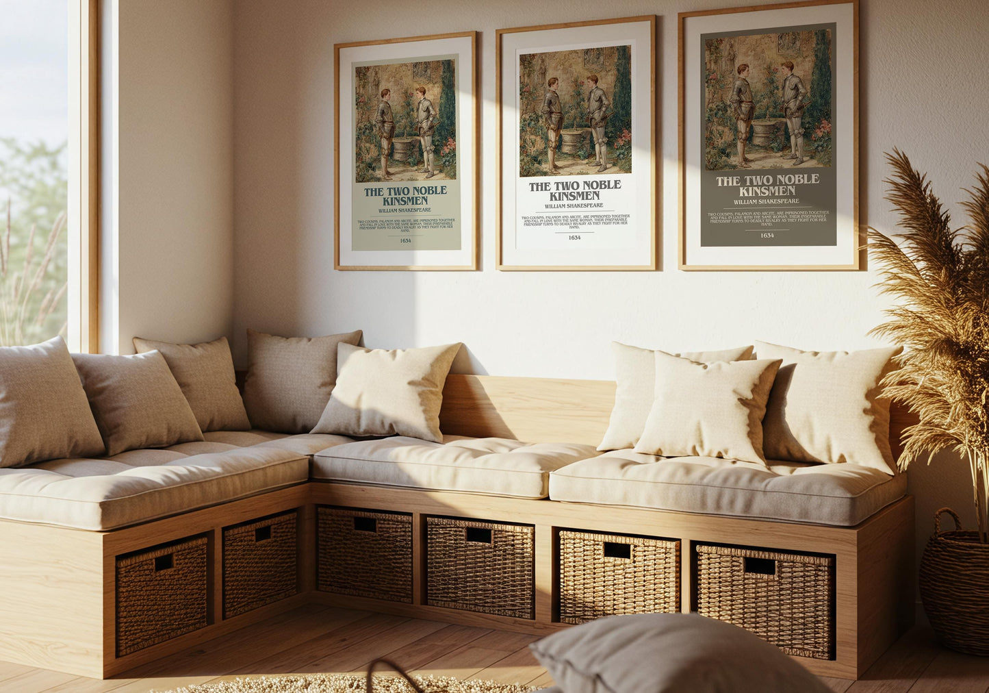 The Two Noble Kinsmen by William Shakespeare | Book Poster | Literary Art Gift For Book Lover | Novel Inspired Wall Art | Free Delivery