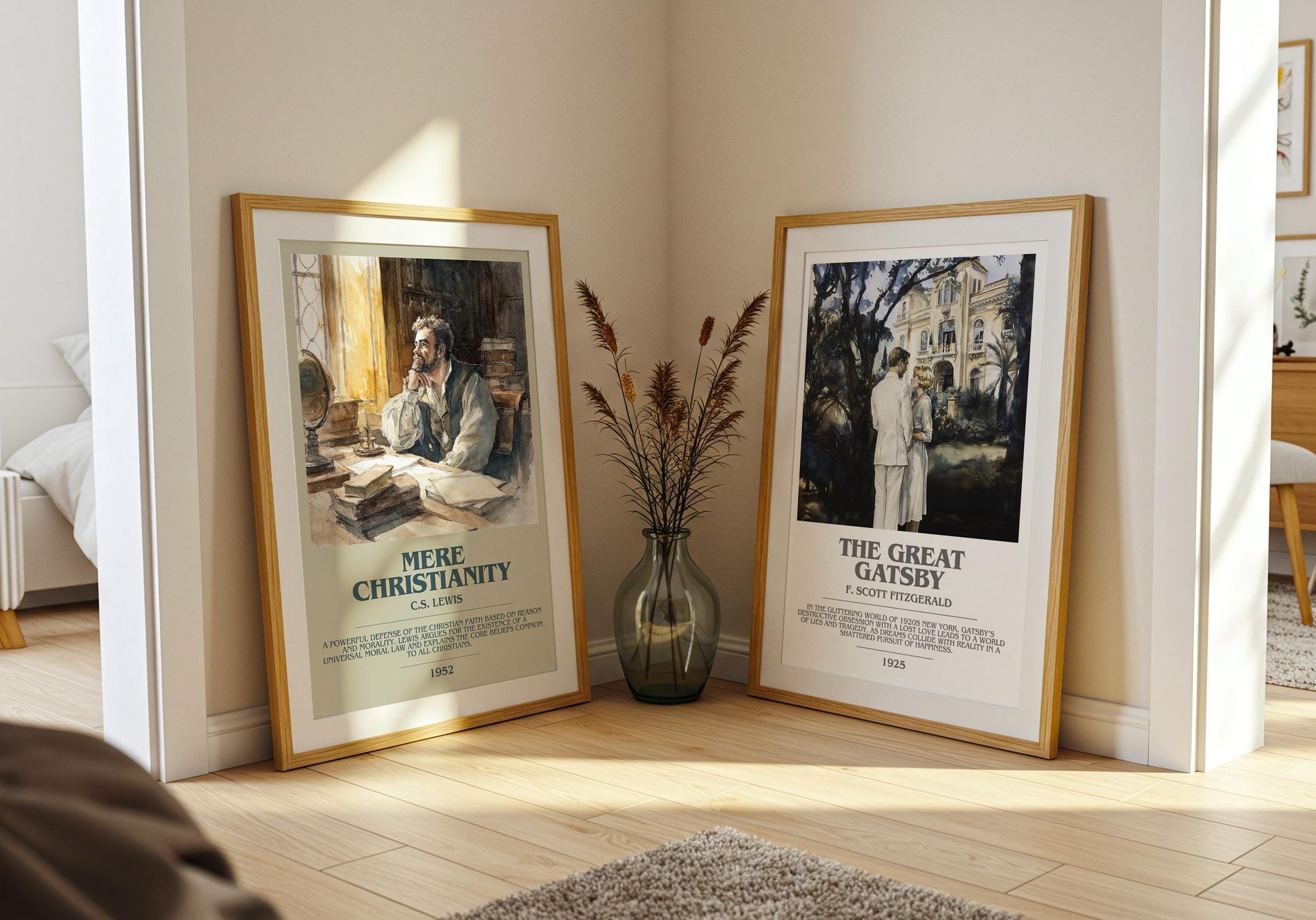 Mere Christianity by C.S. Lewis | Book Poster | Literary Art Gift For Book Lover | Novel Inspired Wall Art | Free Delivery