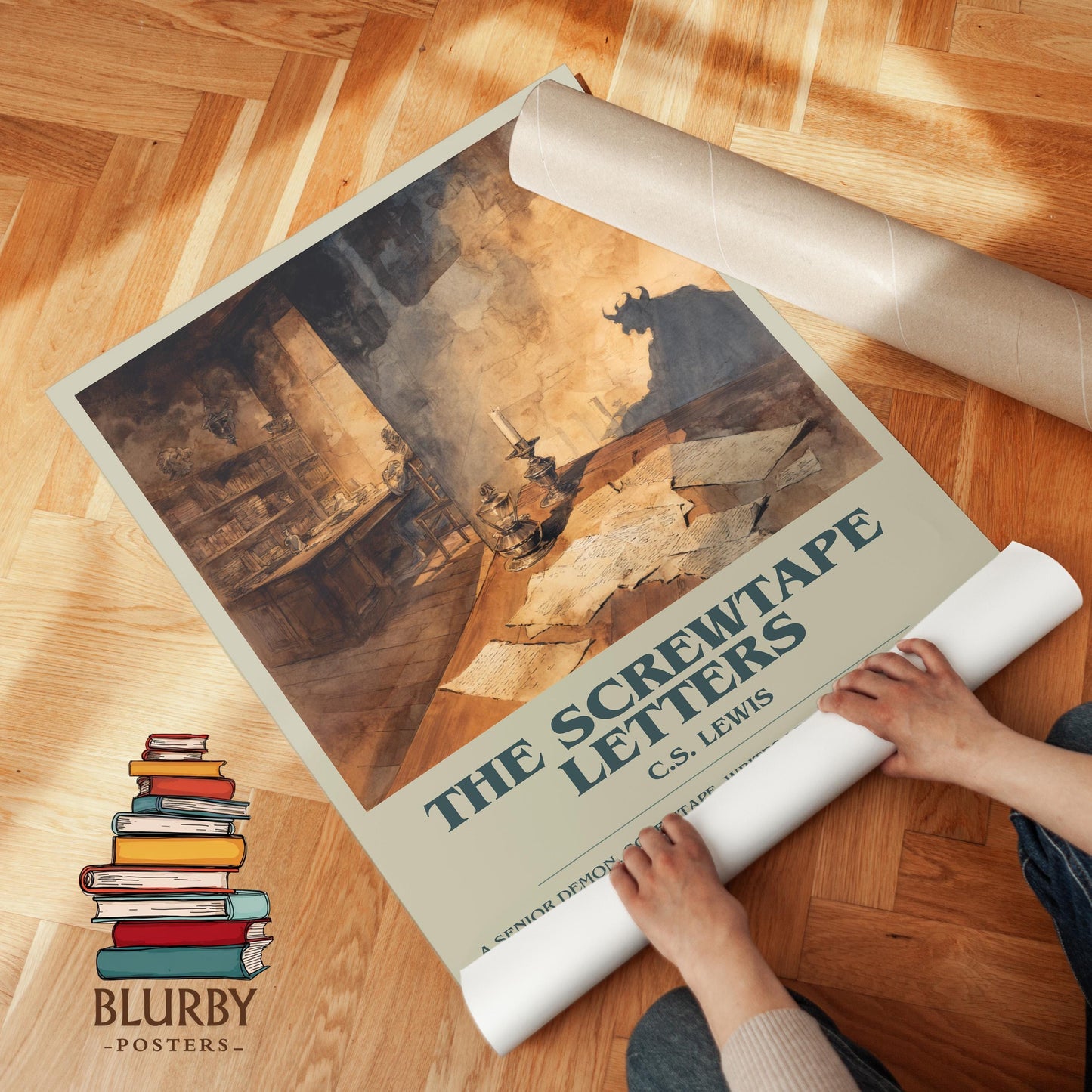 The Screwtape Letters by C.S. Lewis | Book Poster | Literary Art Gift For Book Lover | Novel Inspired Wall Art | Free Delivery