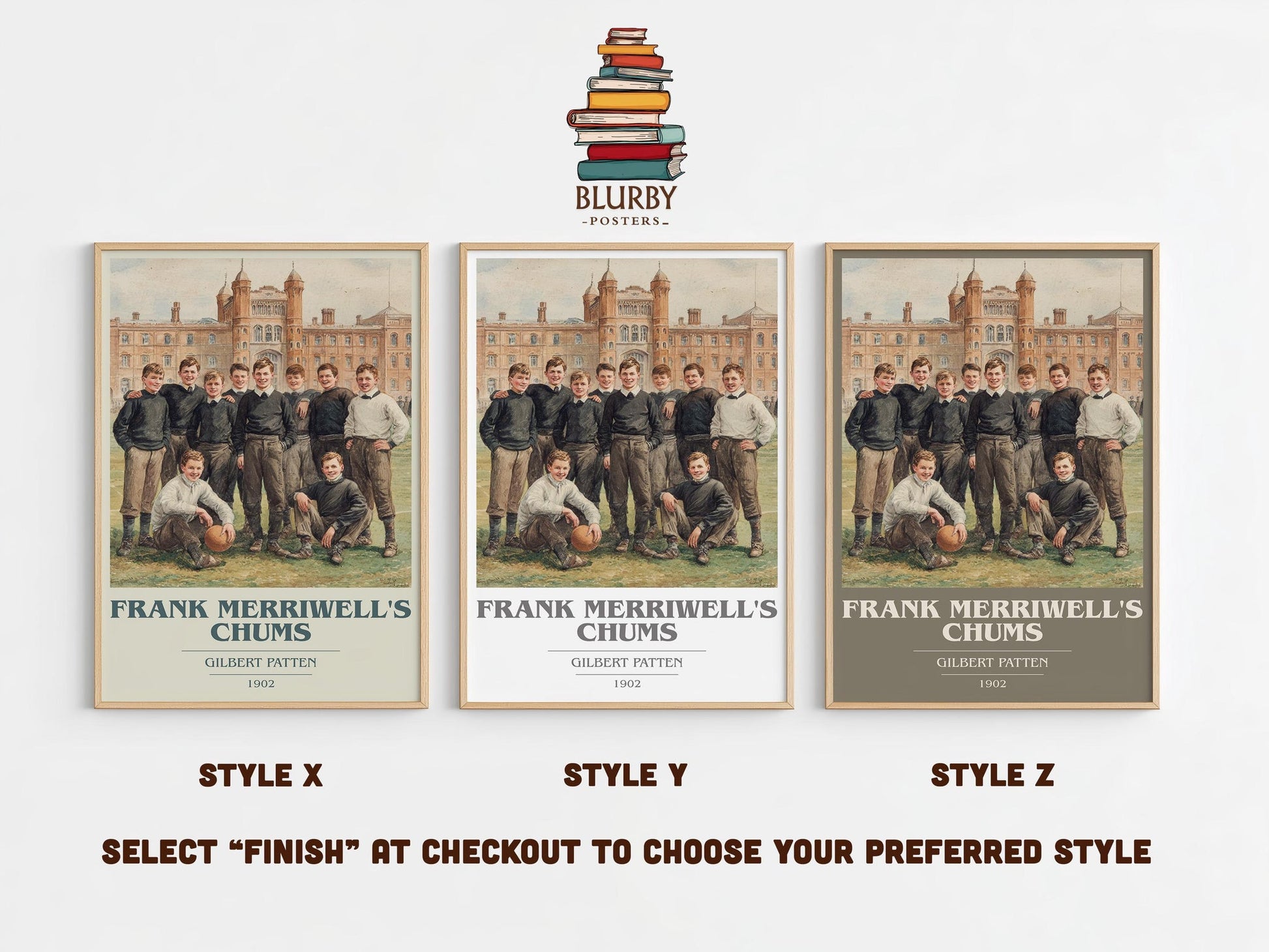 Frank Merriwell's Chums book cover poster colour and style options – Gilbert Patten book art