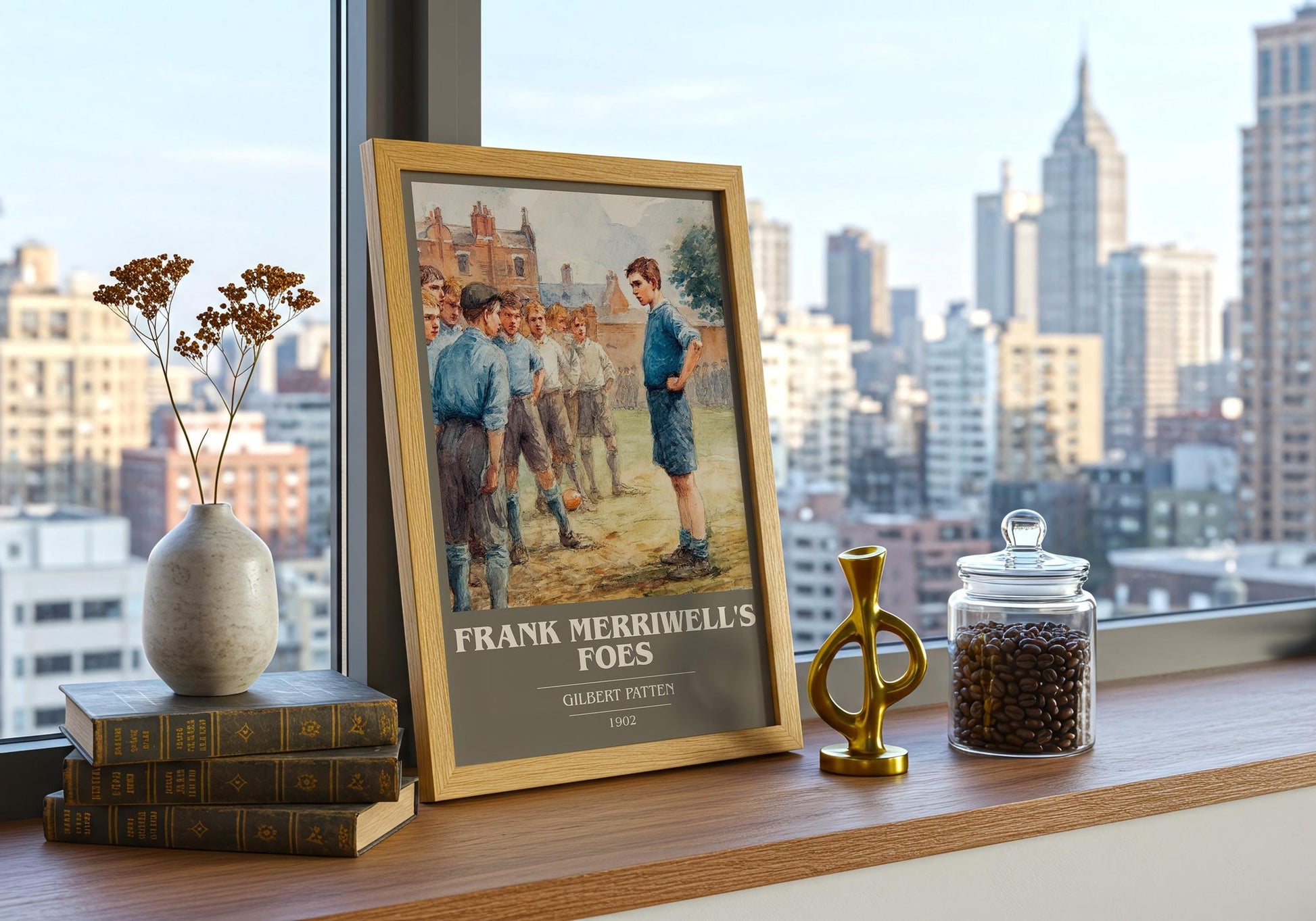 Frank Merriwell's Foes book cover book poster framed on wall – adventure wall art