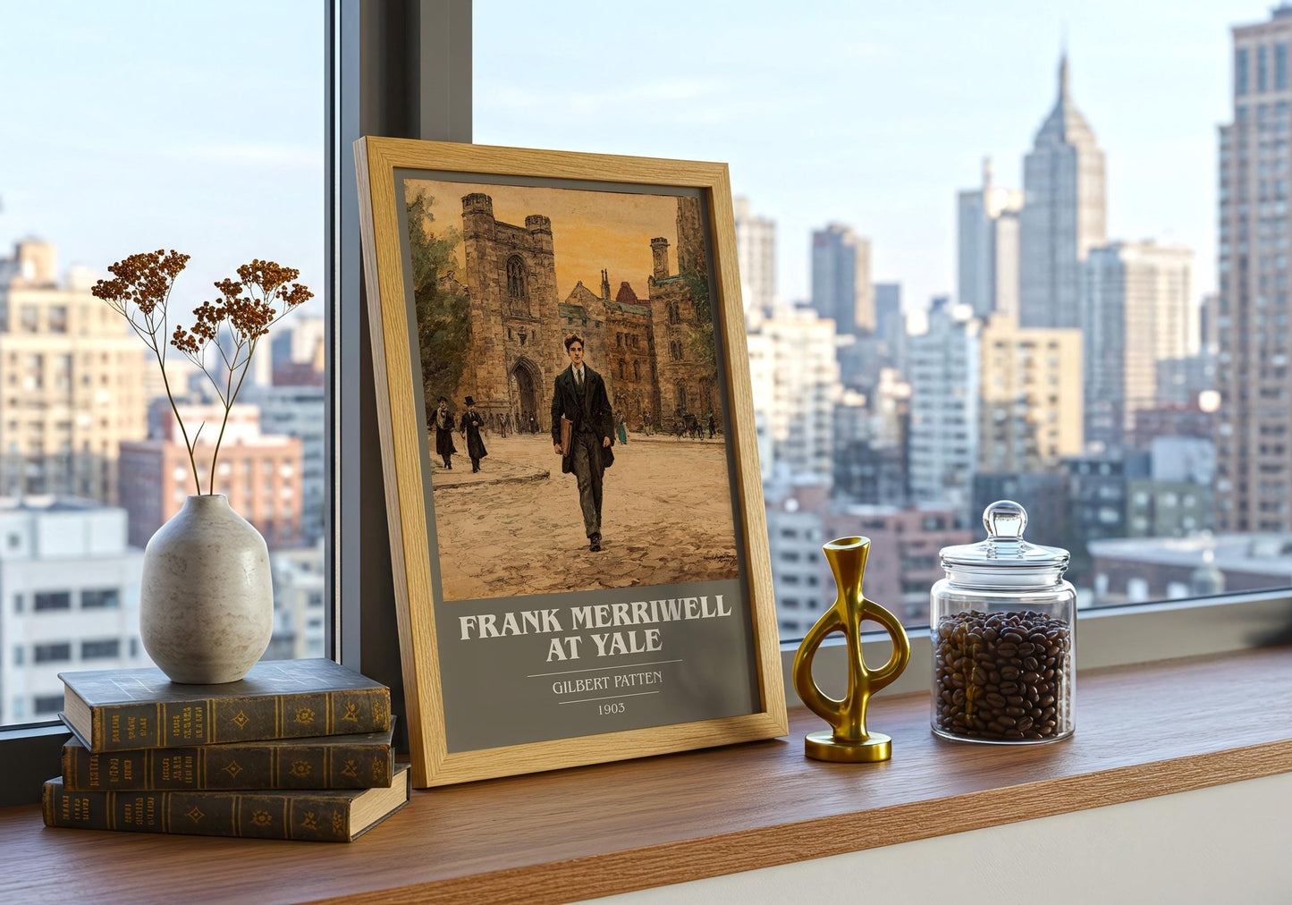 Frank Merriwell At Yale book cover book poster framed on wall – adventure wall art