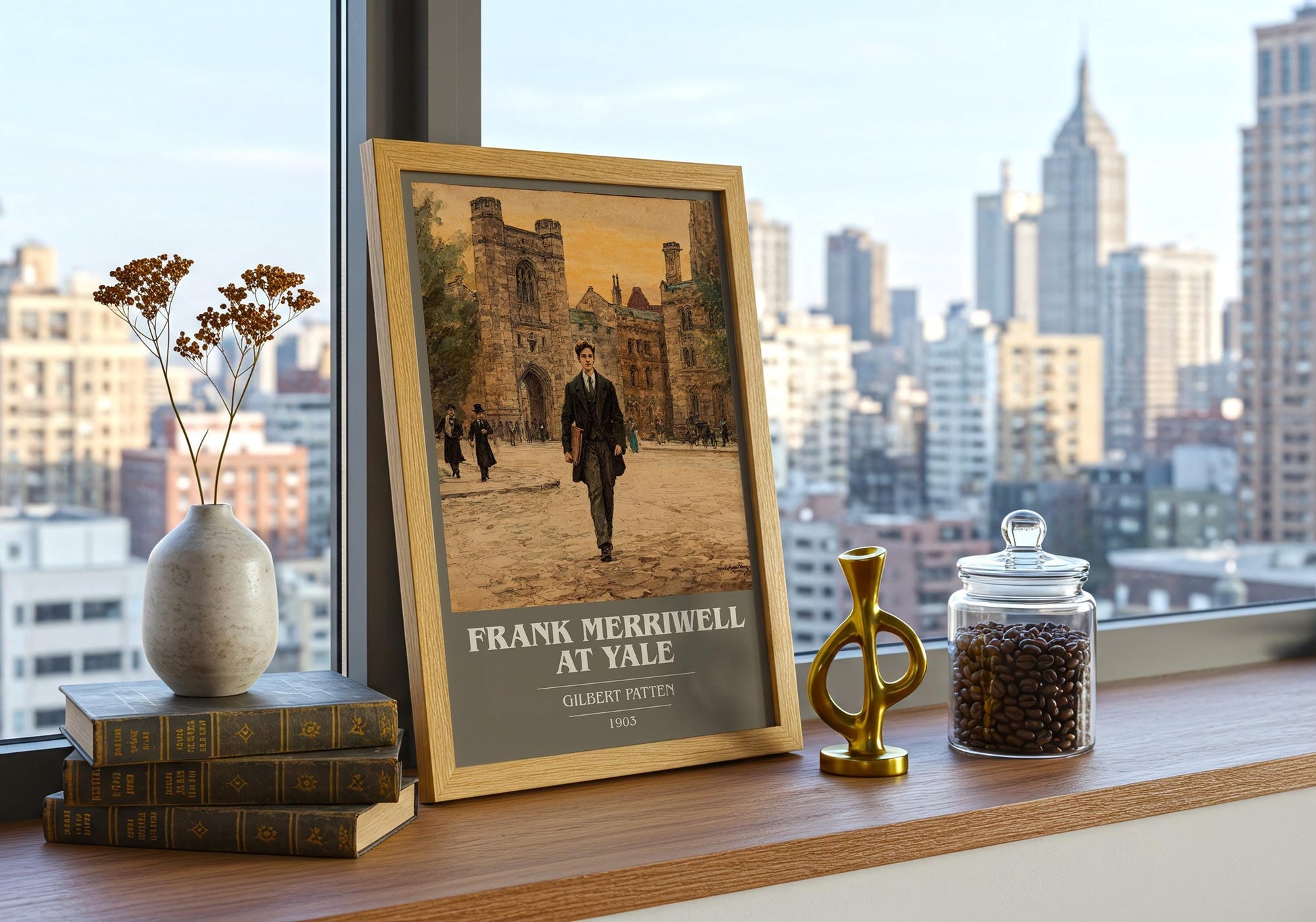 Frank Merriwell At Yale book cover book poster framed on wall – adventure wall art