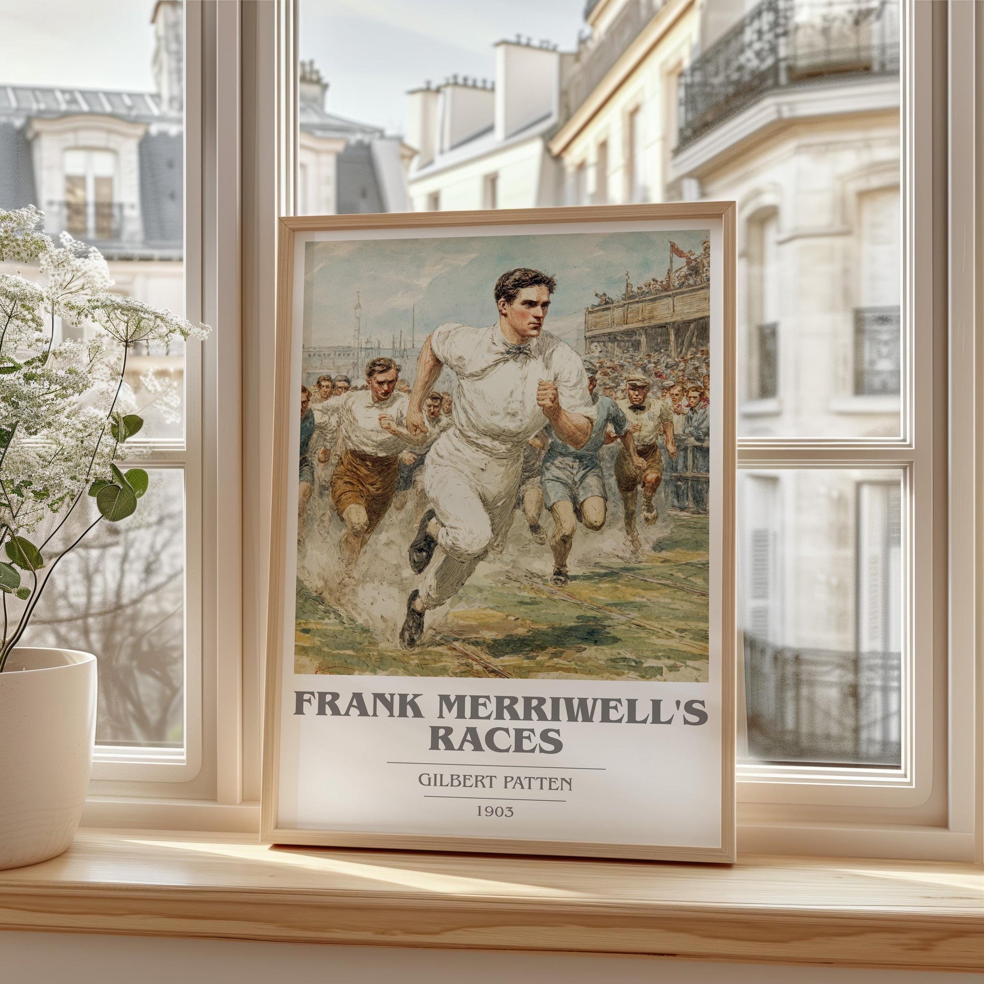 Frank Merriwell's Races book cover poster colour and style options – Gilbert Patten book art