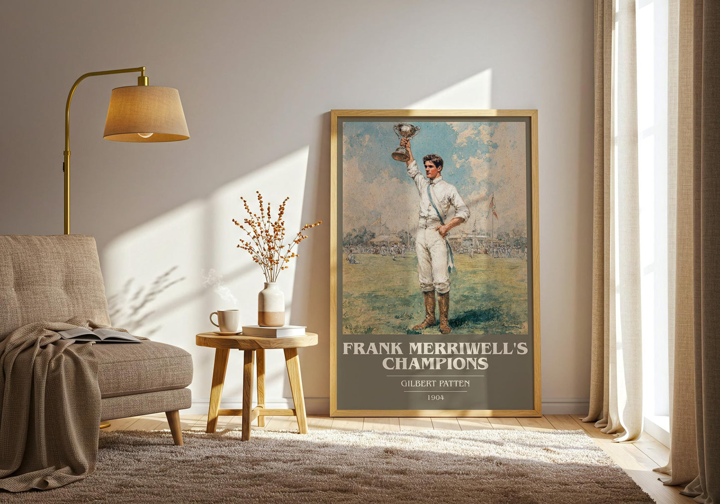 Frank Merriwell's Champions book cover print on bookshelf – Gilbert Patten fan gift