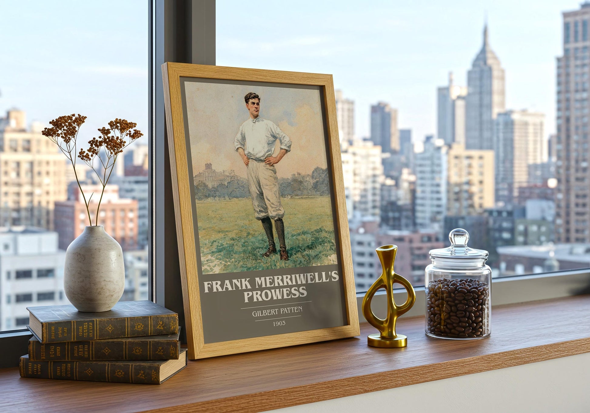 Frank Merriwell's Prowess book cover book poster framed on wall – adventure wall art