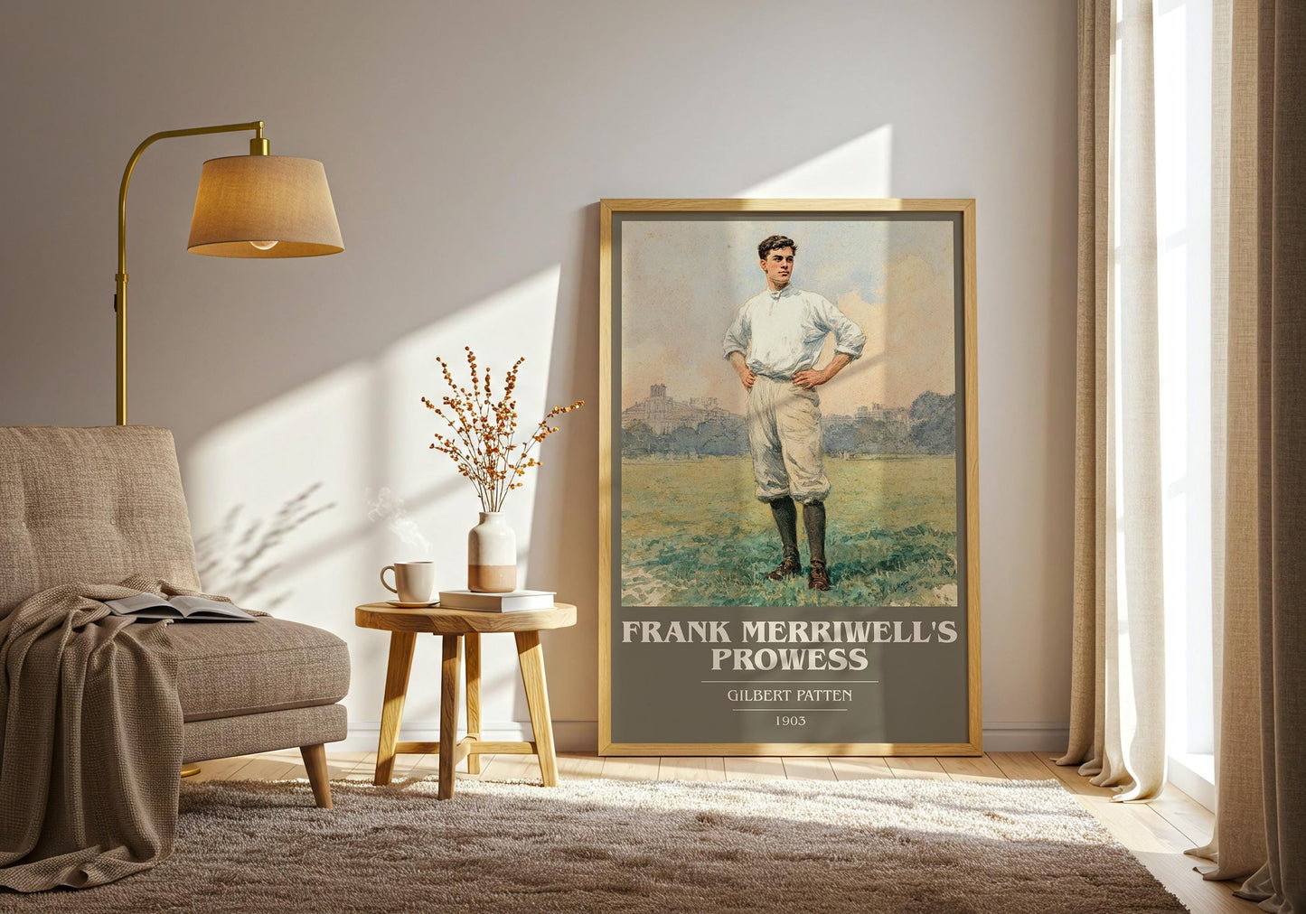 Frank Merriwell's Prowess book cover print on bookshelf – Gilbert Patten fan gift