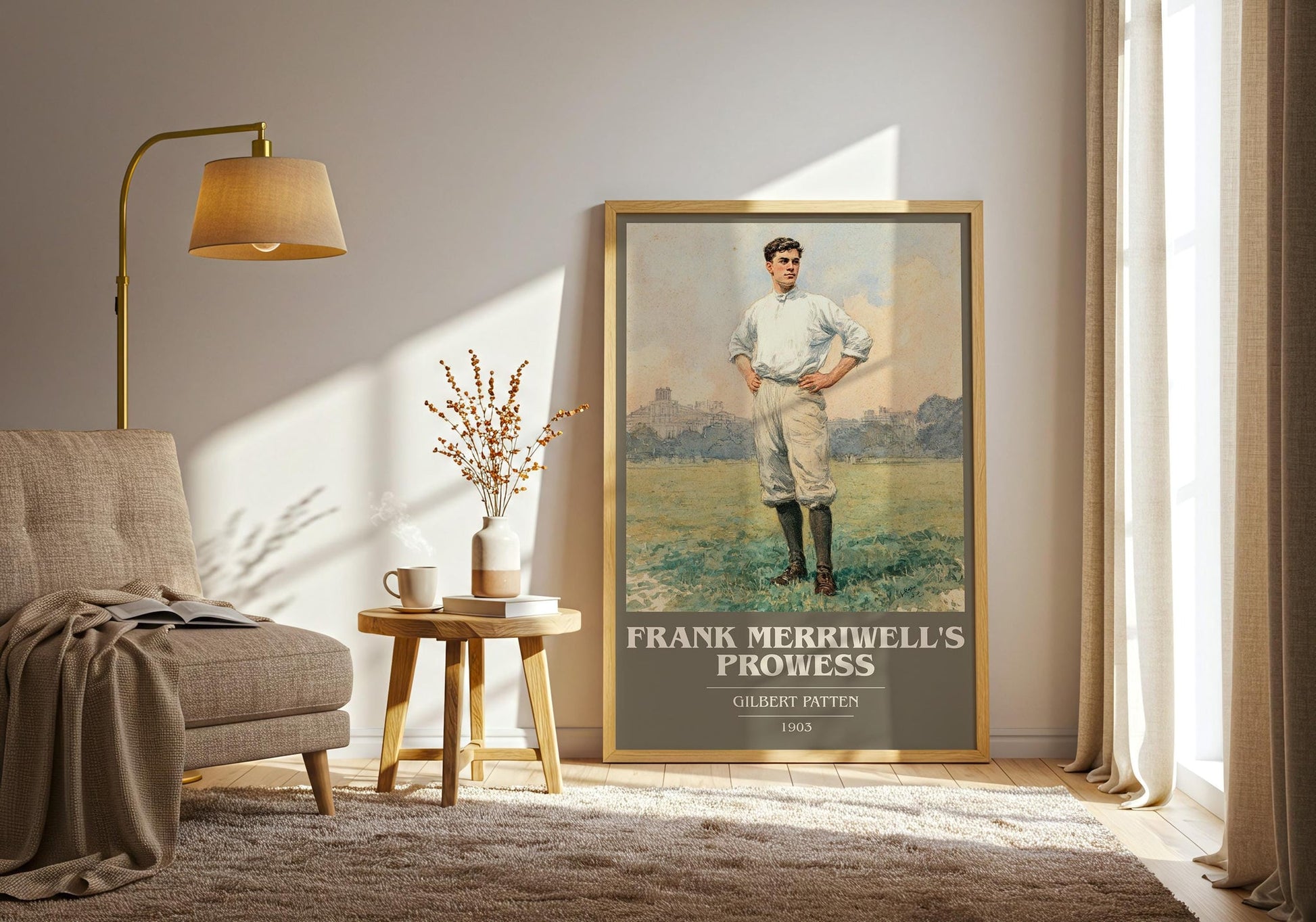 Frank Merriwell's Prowess book cover print on bookshelf – Gilbert Patten fan gift