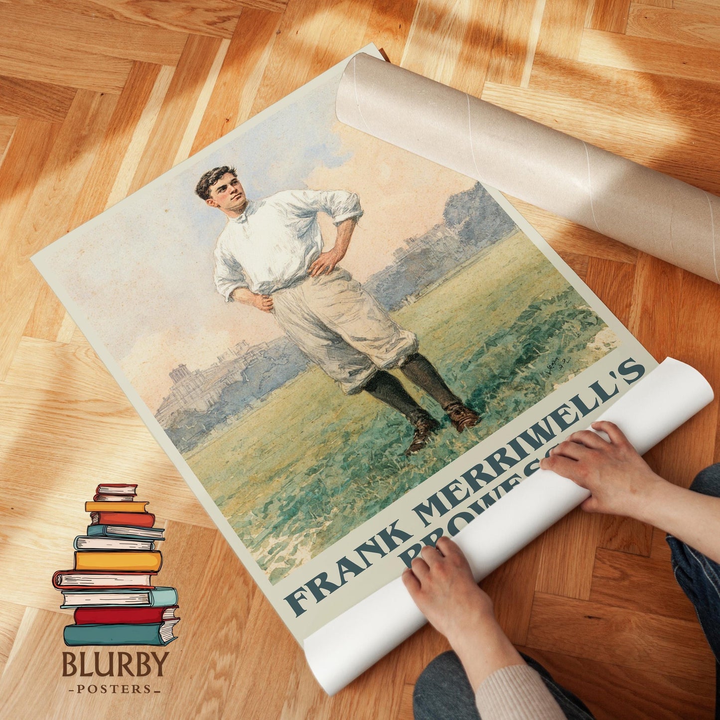 Frank Merriwell's Prowess book poster packaging – museum-quality print rolled in protective tube