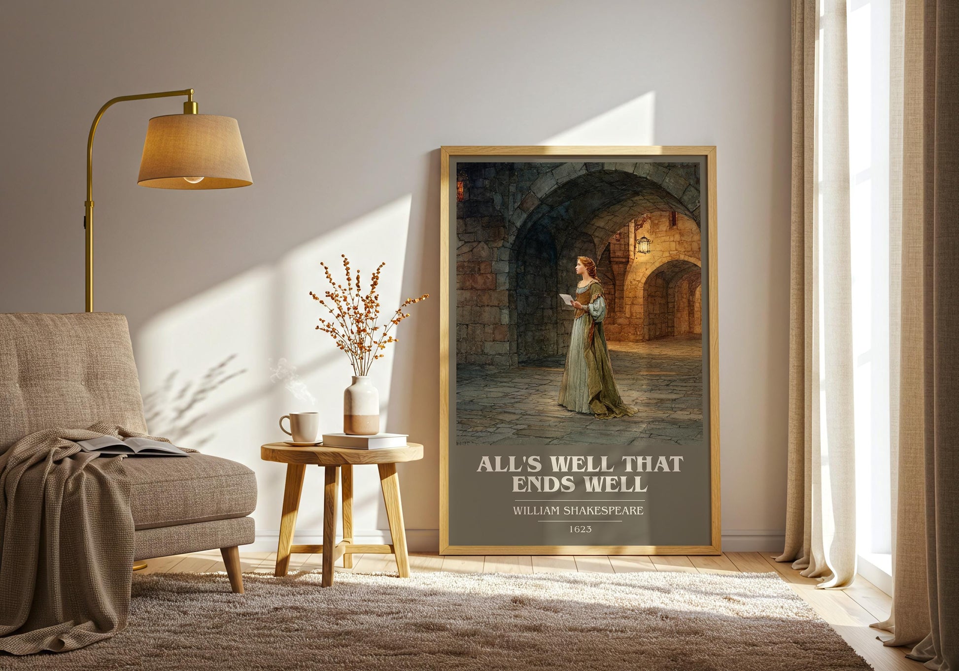 All's Well That Ends Well by William Shakespeare | Book Poster | Literary Art Gift For Book Lover | Novel Inspired Wall Art | Free Delivery