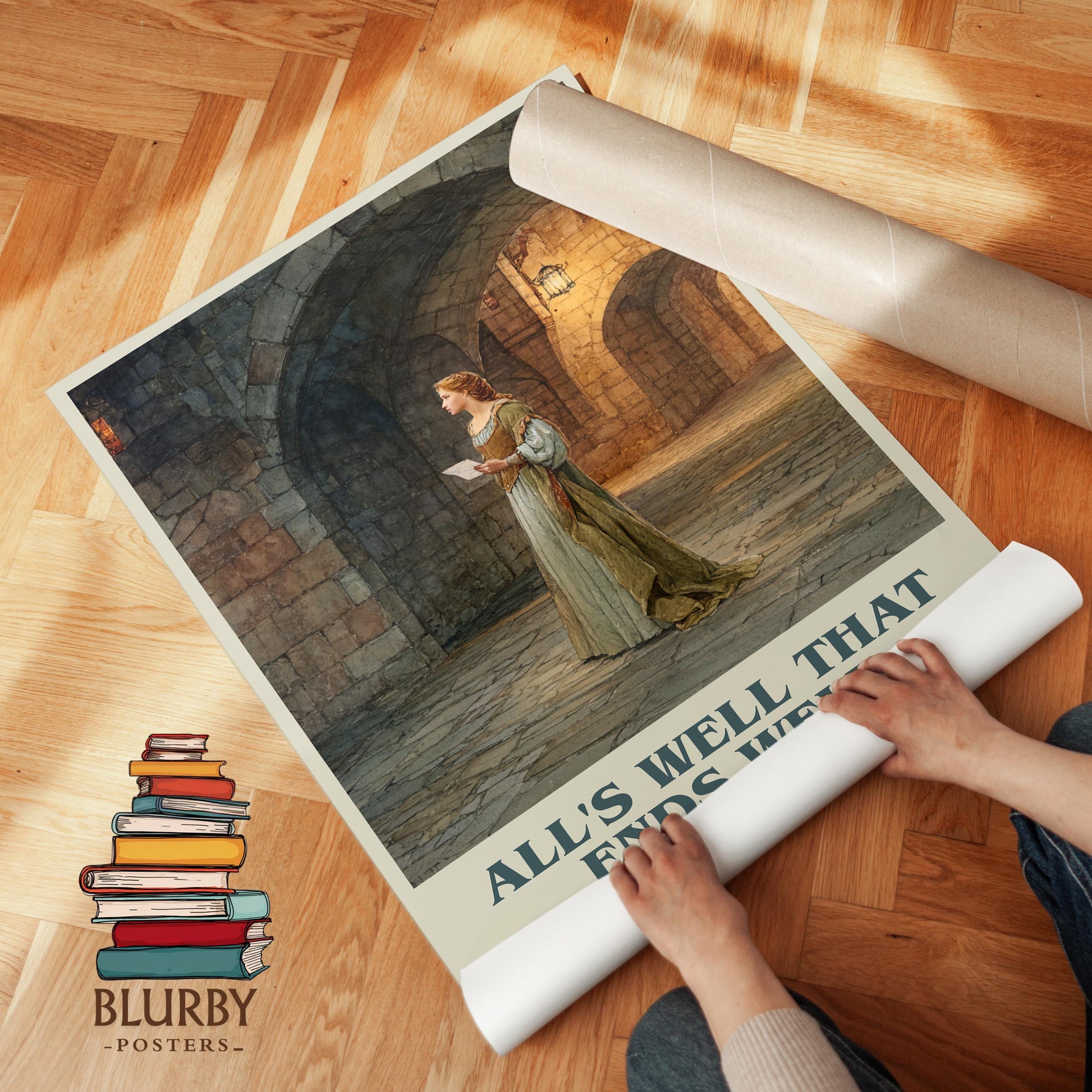 All's Well That Ends Well by William Shakespeare | Book Poster | Literary Art Gift For Book Lover | Novel Inspired Wall Art | Free Delivery