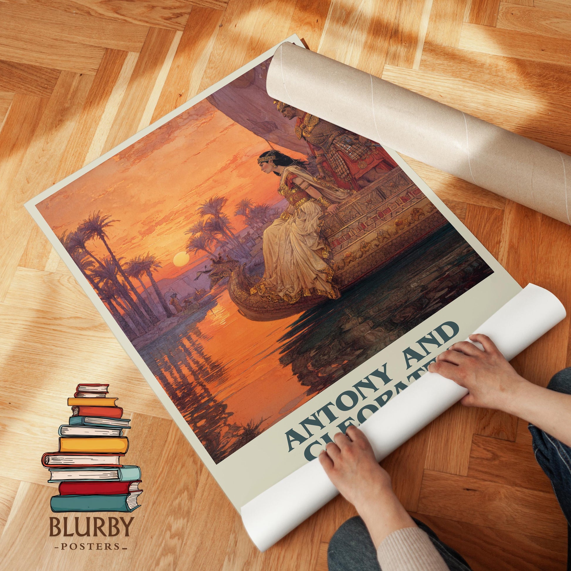 Antony and Cleopatra by William Shakespeare | Book Poster | Literary Art Gift For Book Lover | Novel Inspired Wall Art | Free Delivery