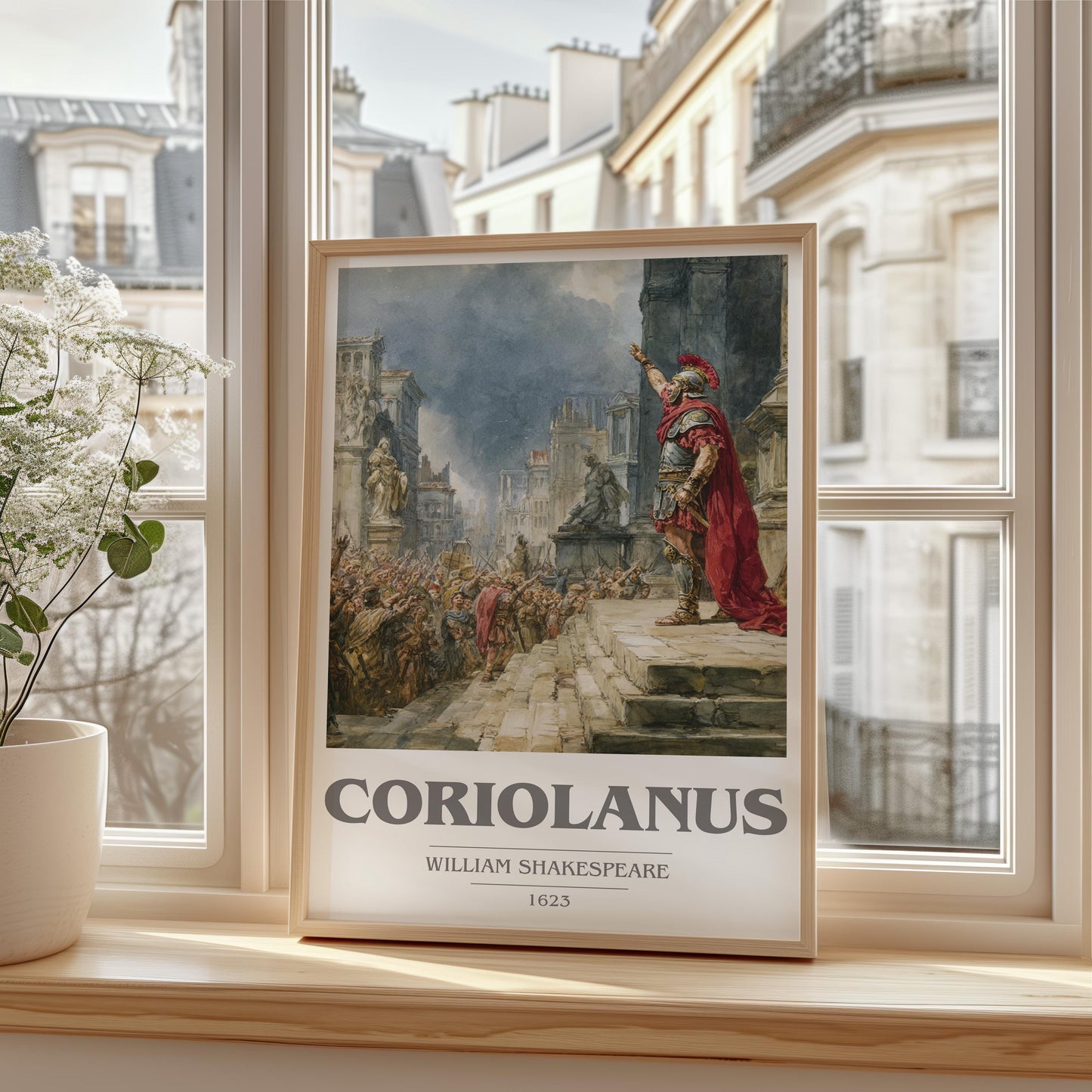 Coriolanus by William Shakespeare | Book Poster | Literary Art Gift For Book Lover | Novel Inspired Wall Art | Free Delivery