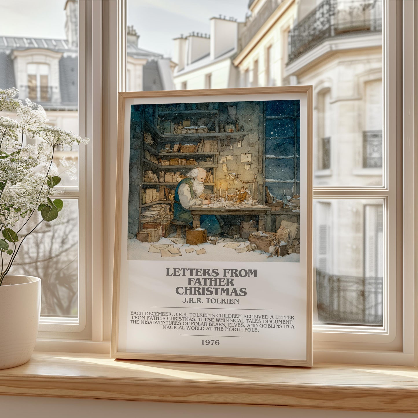 Letters From Father Christmas by J. R. R. Tolkien | Book Poster | Literary Art Gift For Book Lover | Novel Inspired Wall Art | Free Delivery