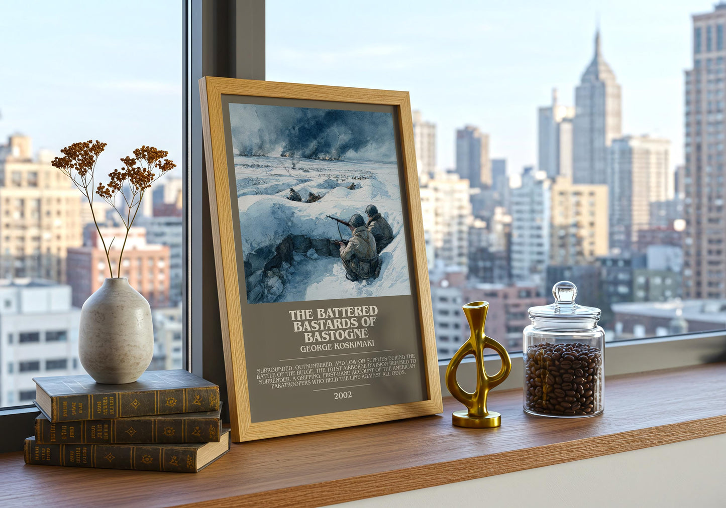 The Battered Bastards Of Bastogne bookish book poster framed on wall – non fiction wall art