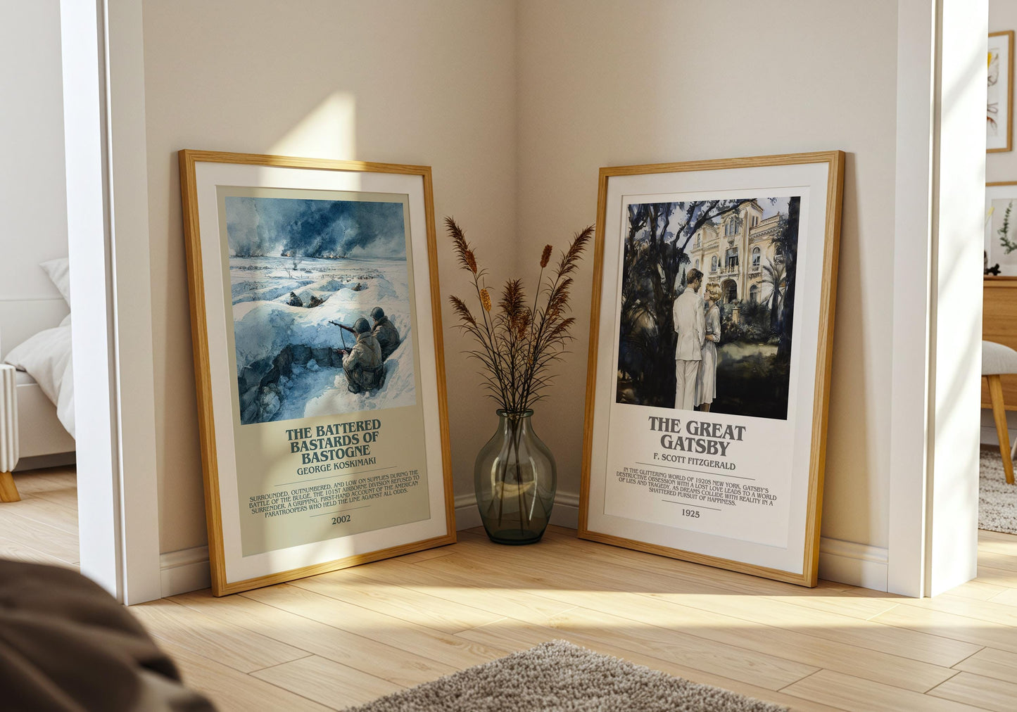 The Battered Bastards Of Bastogne bookish poster paired in gallery wall – literary art prints