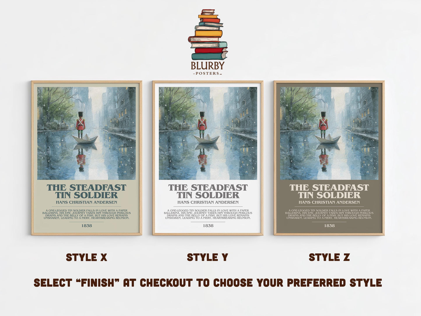 The Steadfast Tin Solider by Hans Christian Andersen | Book Poster | Literary Art Gift For Book Lover | Novel Inspired Wall Art