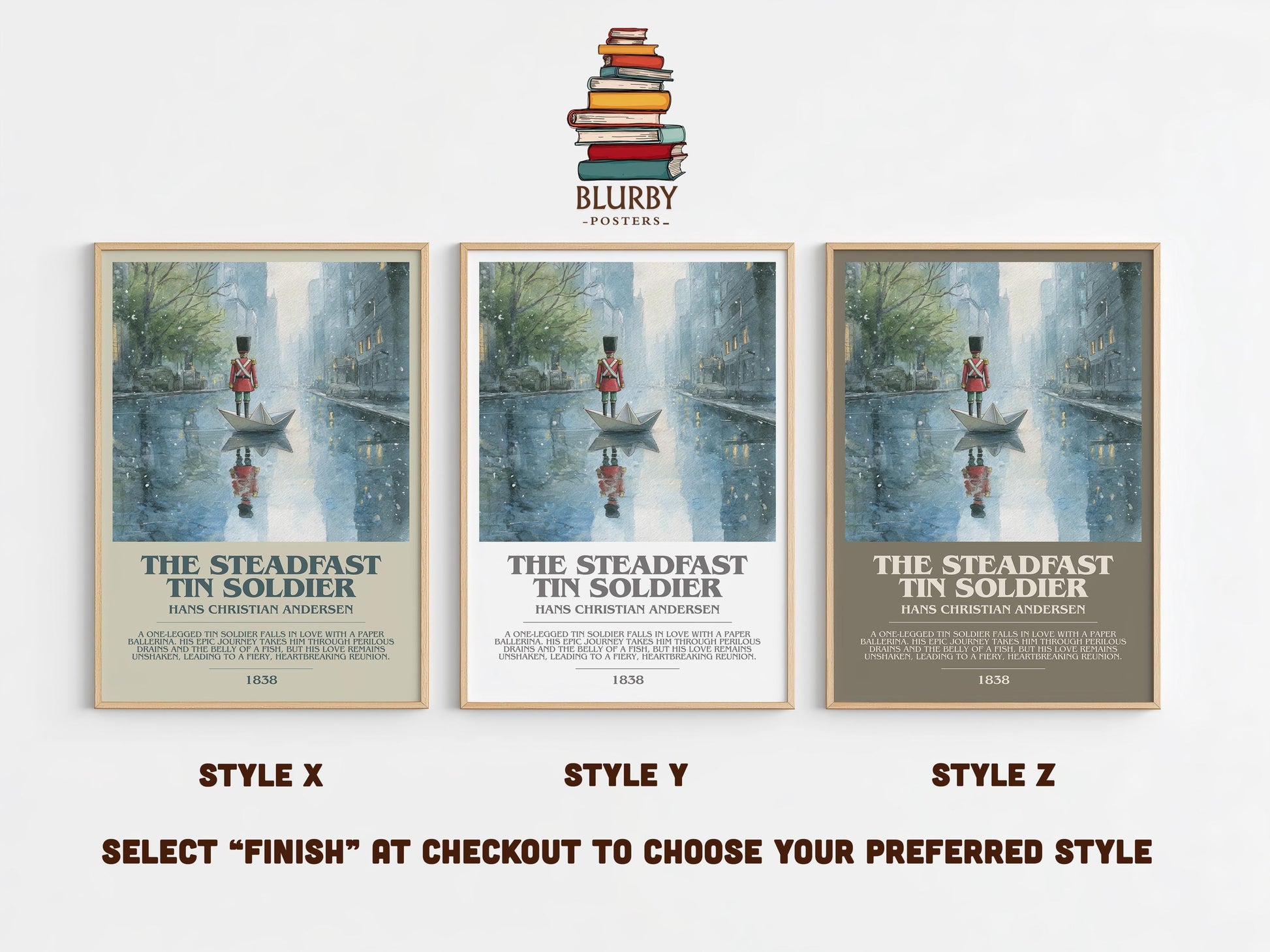 The Steadfast Tin Solider by Hans Christian Andersen | Book Poster | Literary Art Gift For Book Lover | Novel Inspired Wall Art