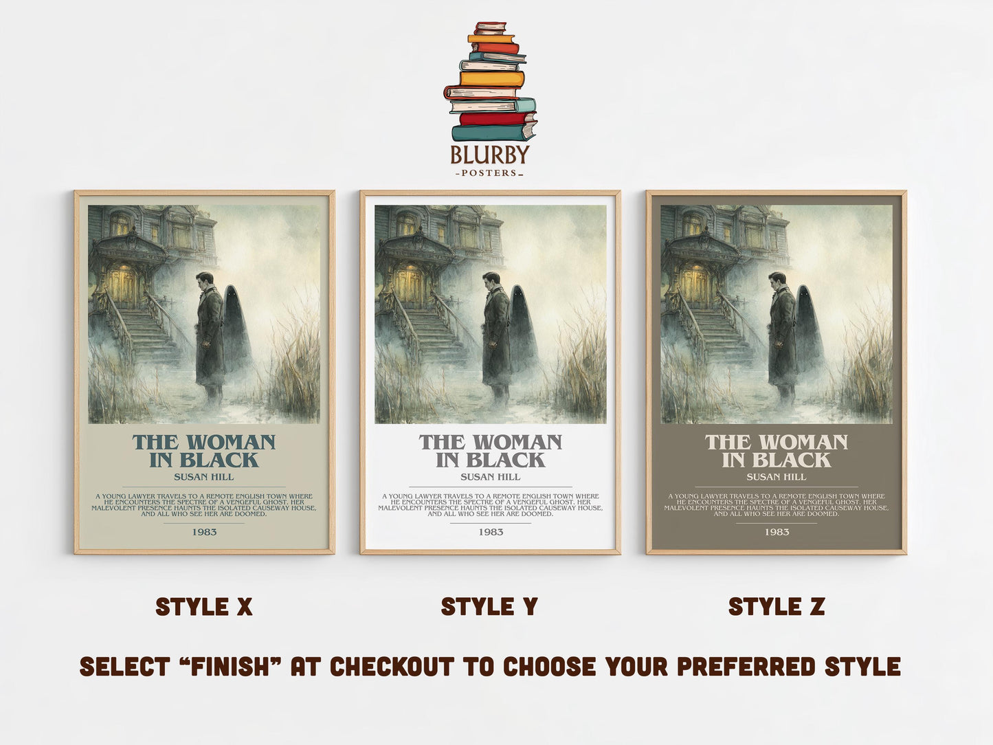 The Woman in Black by Susan Hill | Book Poster | Literary Art Gift For Book Lover | Novel Inspired Wall Art