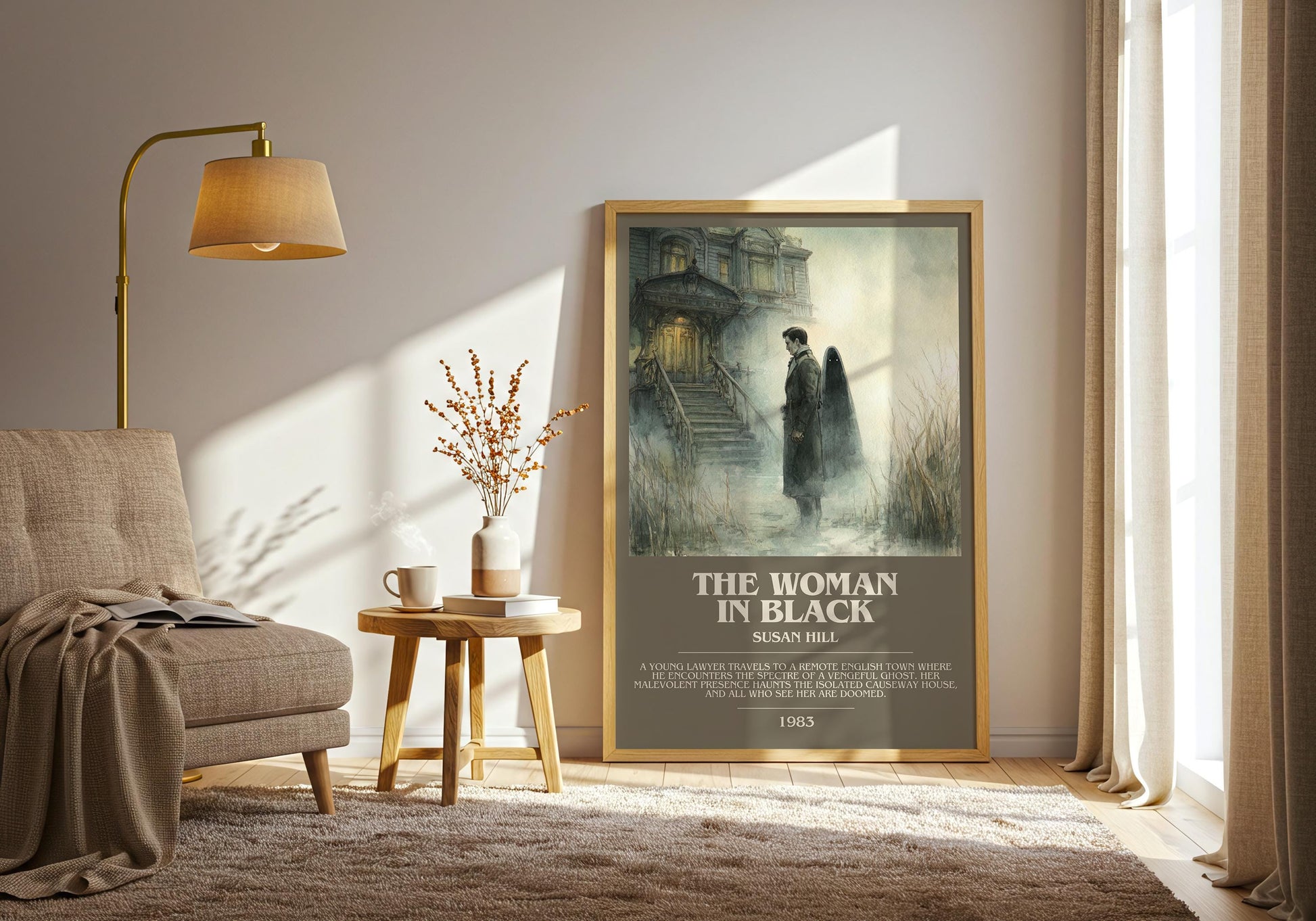 The Woman in Black by Susan Hill | Book Poster | Literary Art Gift For Book Lover | Novel Inspired Wall Art