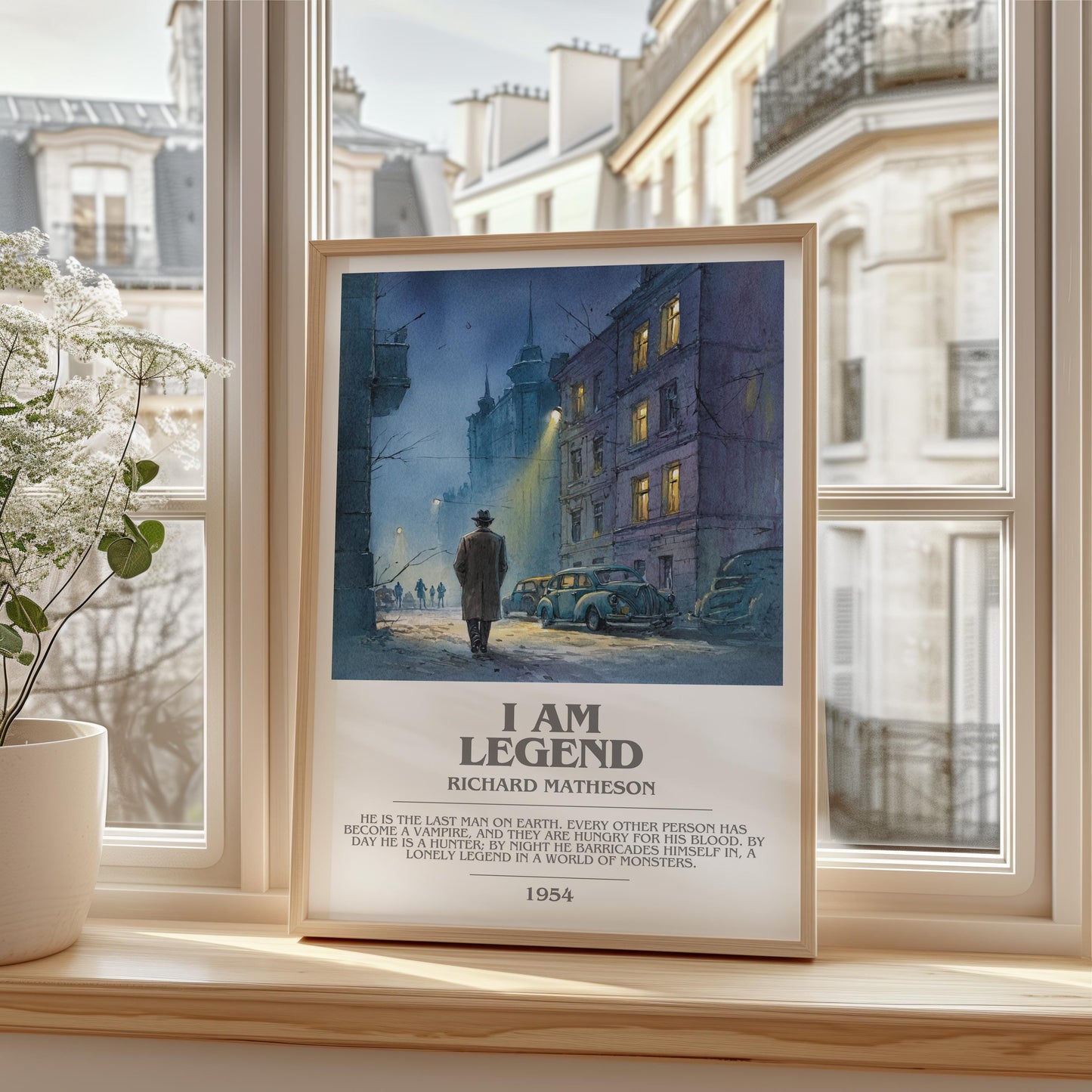 I Am Legend by Richard Matheson | Book Poster | Literary Art Gift For Book Lover | Novel Inspired Wall Art