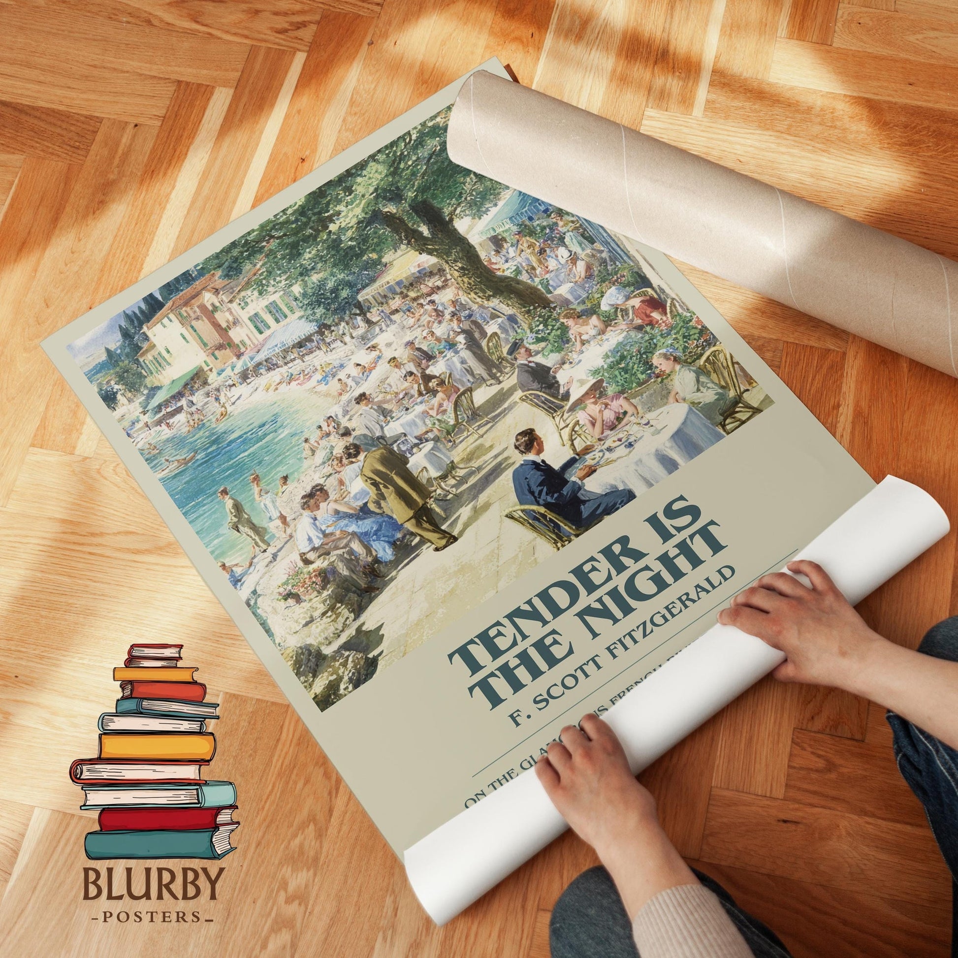 Tender Is the Night book poster packaging – museum-quality print rolled in protective tube