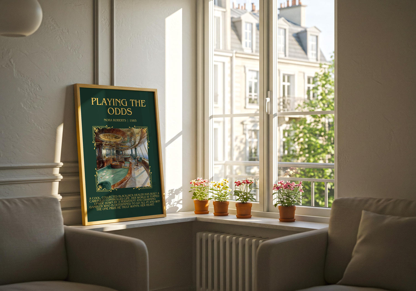 Playing The Odds by Nora Roberts | Book Poster | Literary Art Gift For Book Lover | Novel Inspired Wall Art | Free Delivery