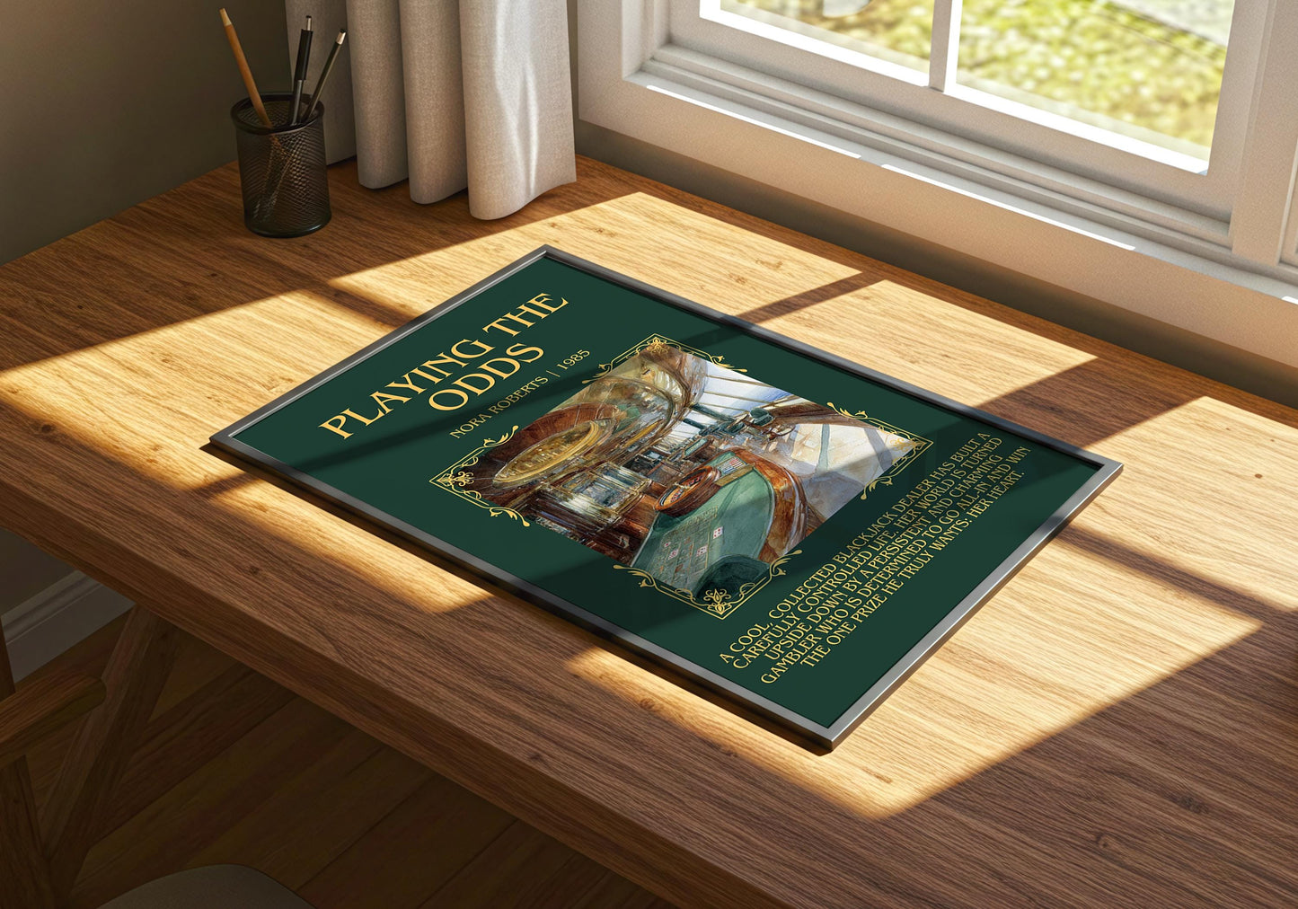 Playing The Odds by Nora Roberts | Book Poster | Literary Art Gift For Book Lover | Novel Inspired Wall Art | Free Delivery