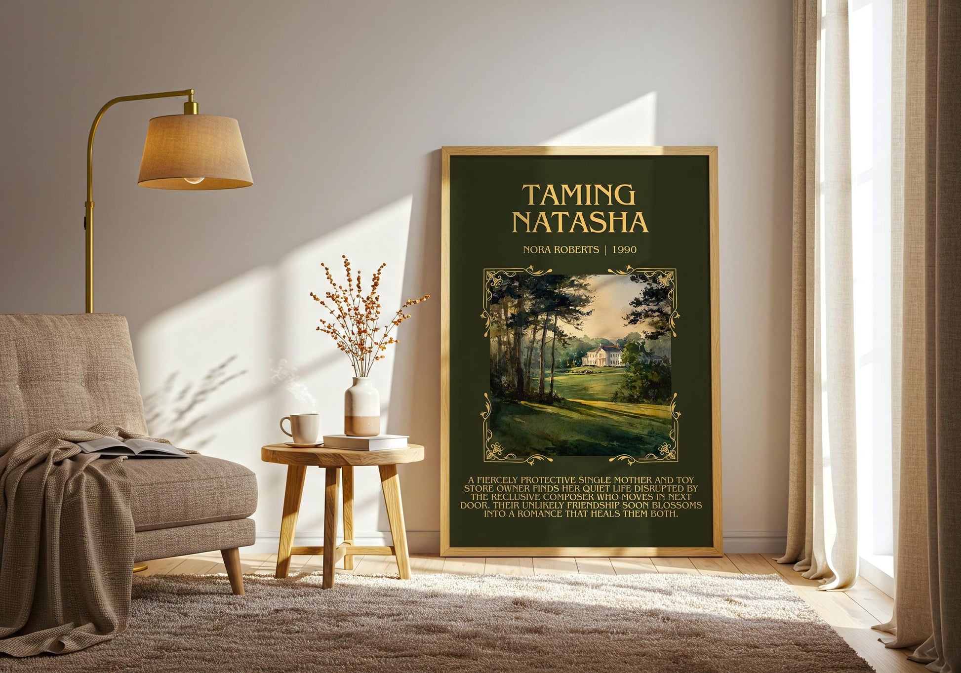Taming Natasha minimalist poster paper finish options – matte satin gloss