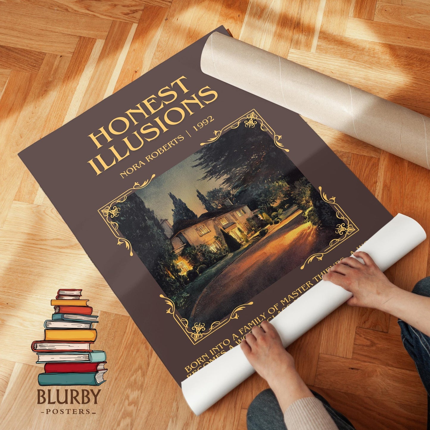 Honest Illusions book poster packaging – museum-quality print rolled in protective tube