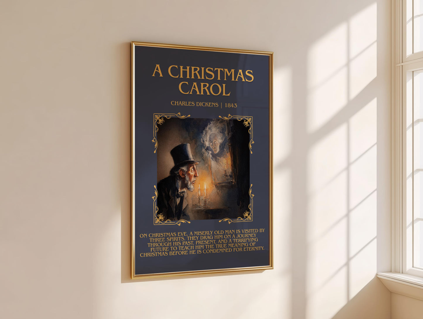 A Christmas Carol by Charles Dickens | Book Poster | Literary Art Gift For Book Lover | Novel Inspired Wall Art | Free Delivery