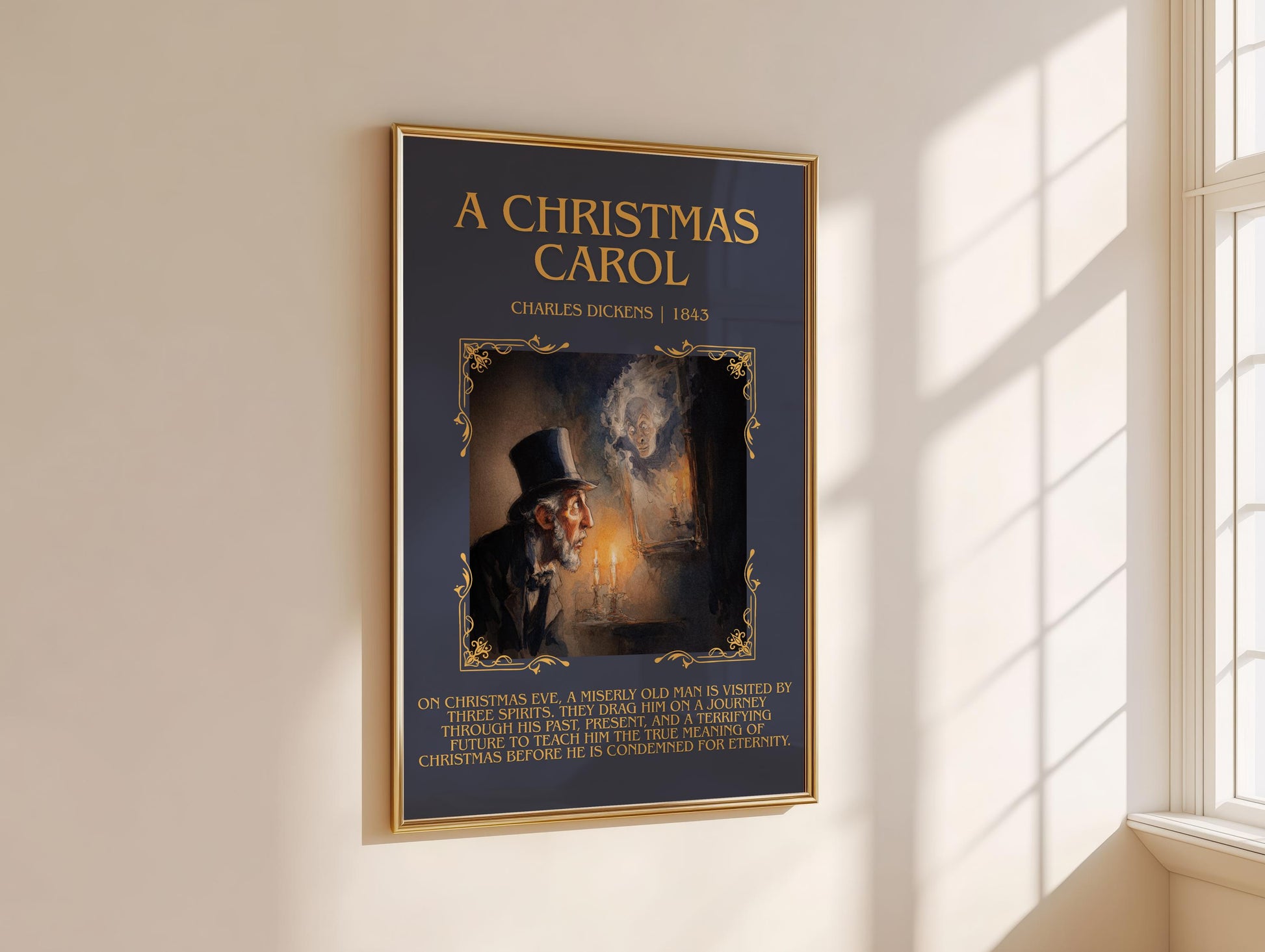 A Christmas Carol by Charles Dickens | Book Poster | Literary Art Gift For Book Lover | Novel Inspired Wall Art | Free Delivery