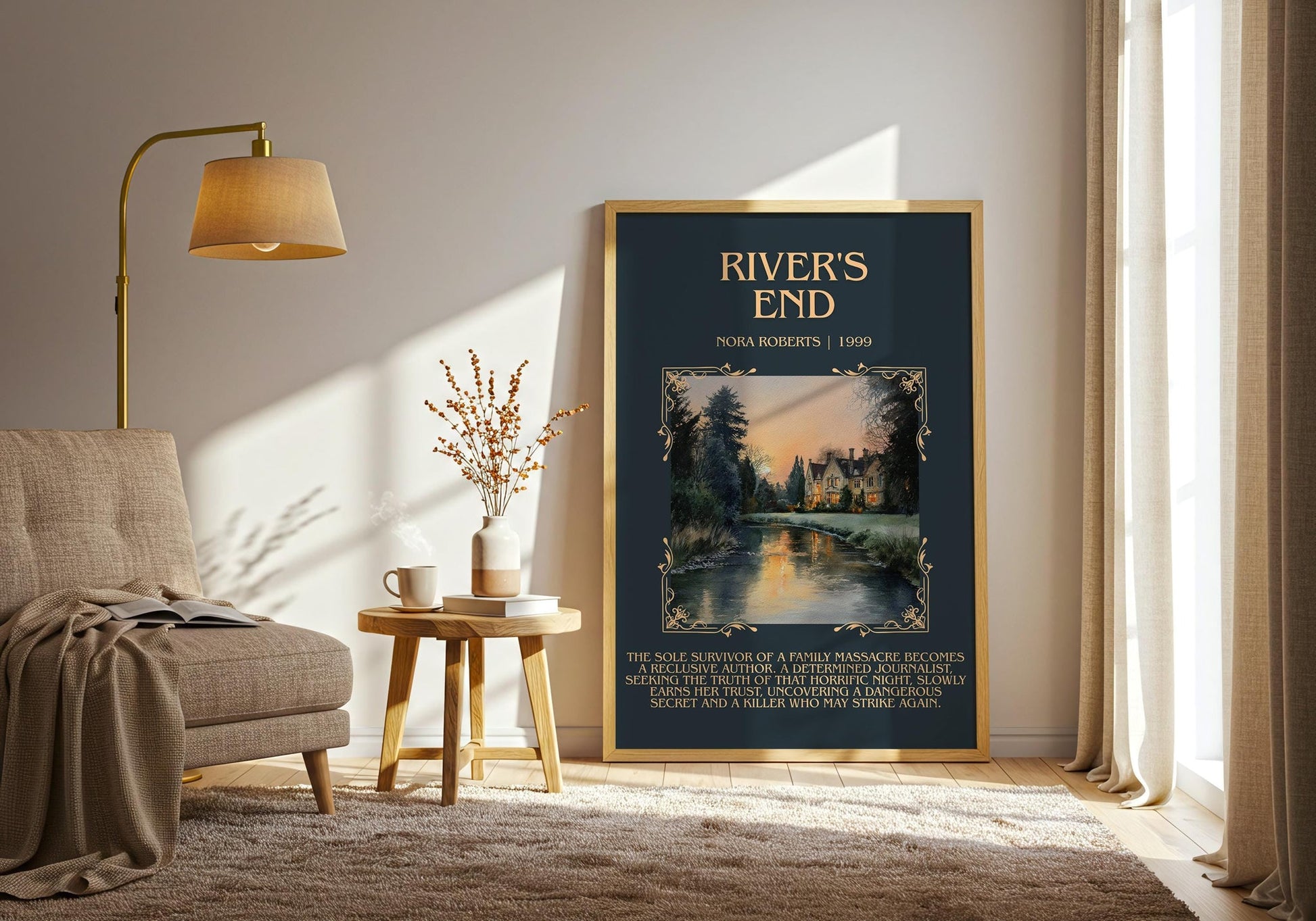 River's End minimalist poster paper finish options – matte satin gloss