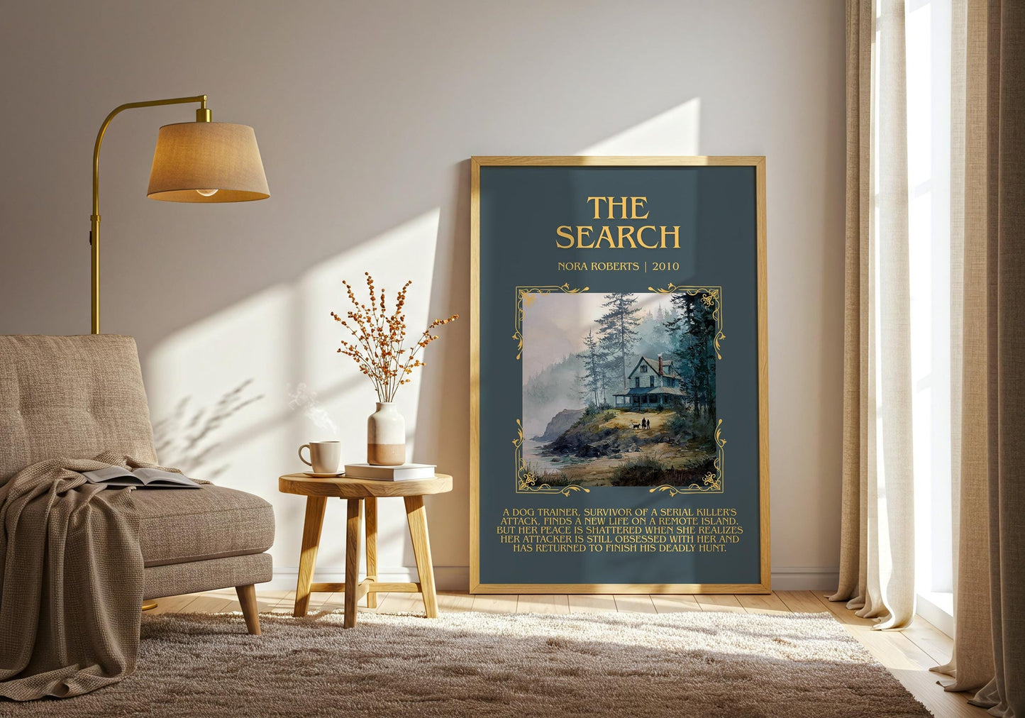 The Search minimalist poster paper finish options – matte satin gloss