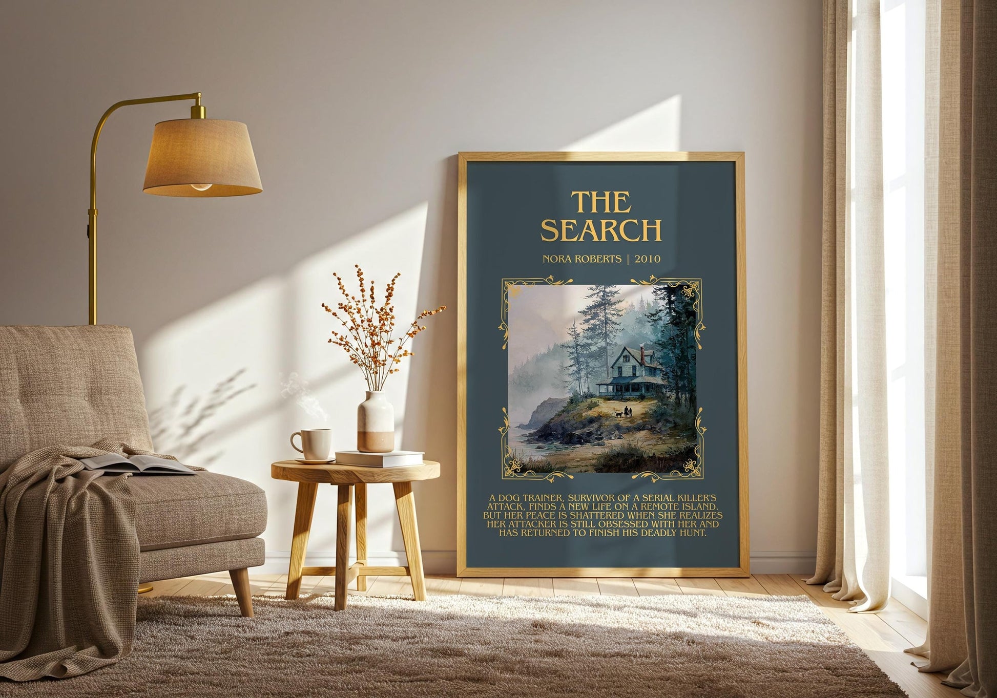 The Search minimalist poster paper finish options – matte satin gloss