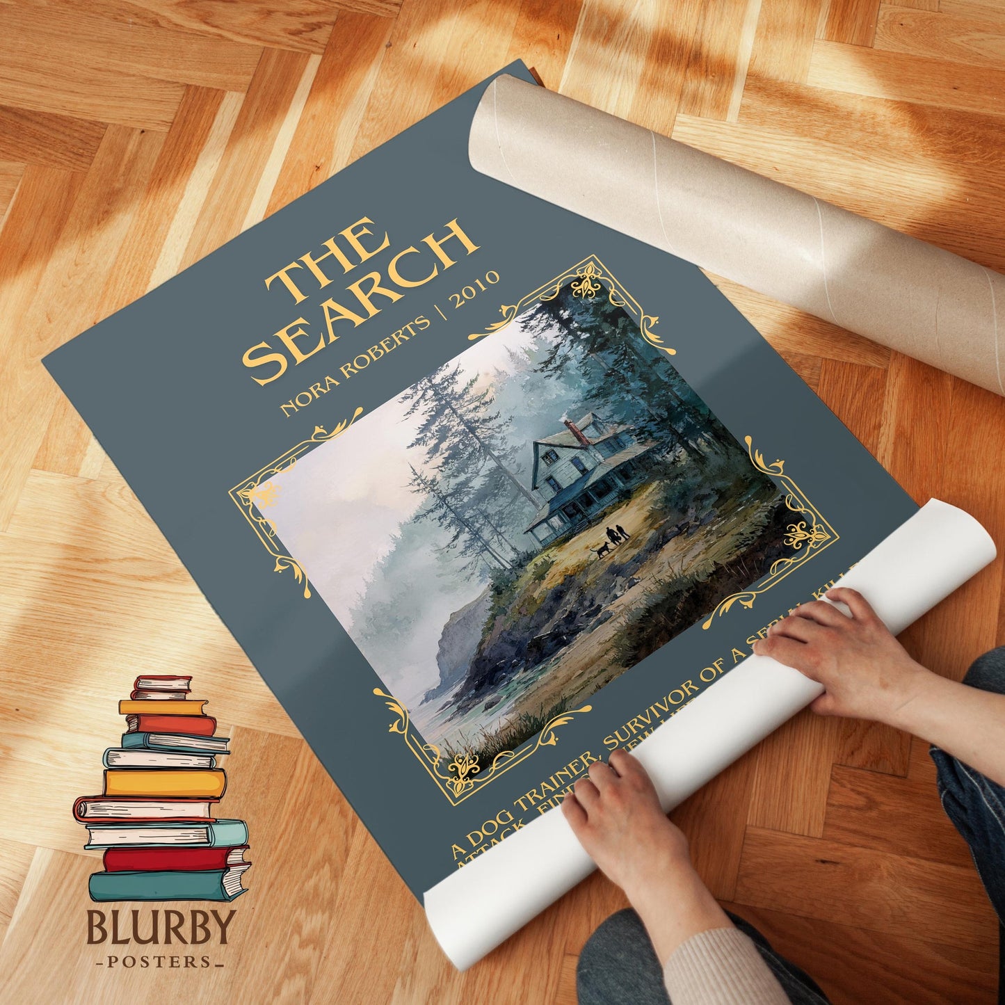 The Search book poster packaging – museum-quality print rolled in protective tube
