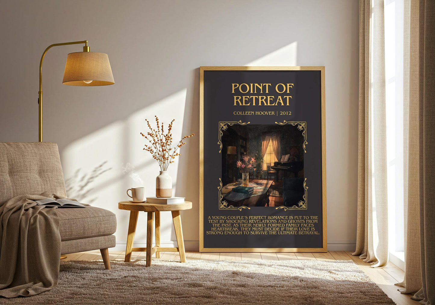 Point Of Retreat minimalist poster paper finish options – matte satin gloss
