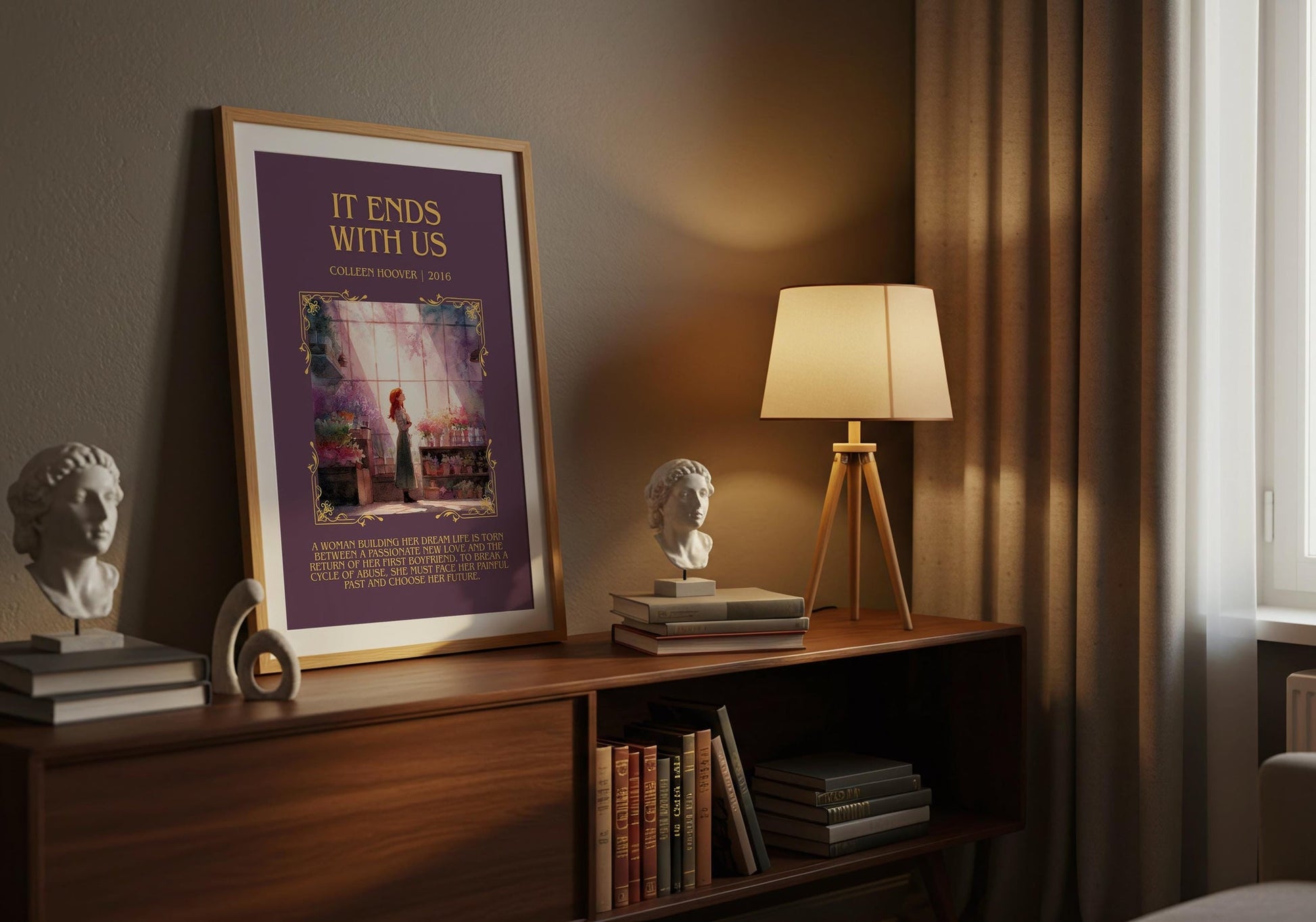 It Ends with Us by Colleen Hoover | Book Poster | Literary Art Gift For Book Lover | Novel Inspired Wall Art | Free Delivery