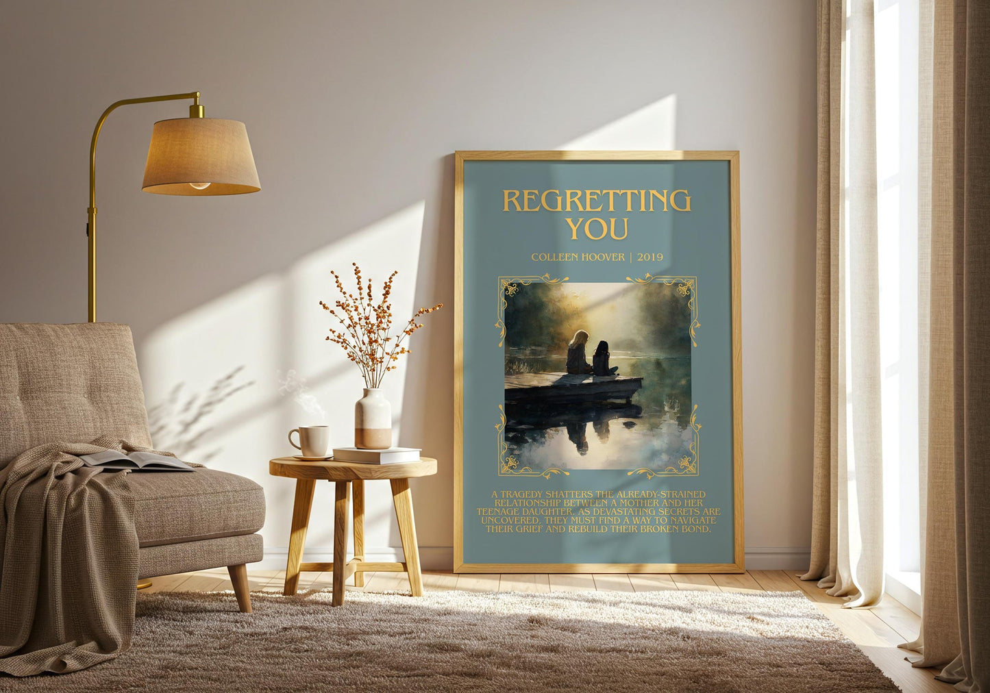 Regretting You minimalist poster paper finish options – matte satin gloss