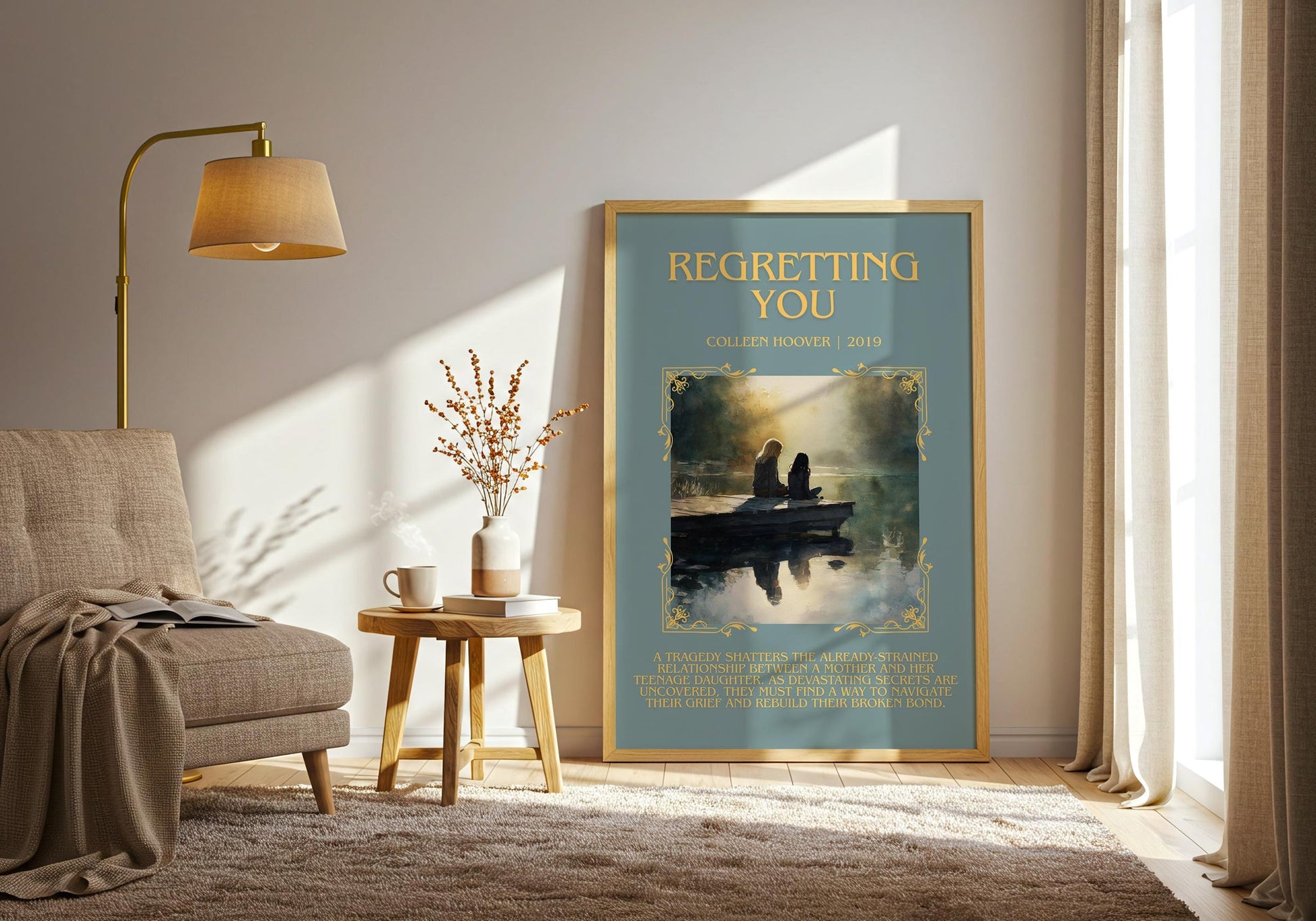 Regretting You minimalist poster paper finish options – matte satin gloss