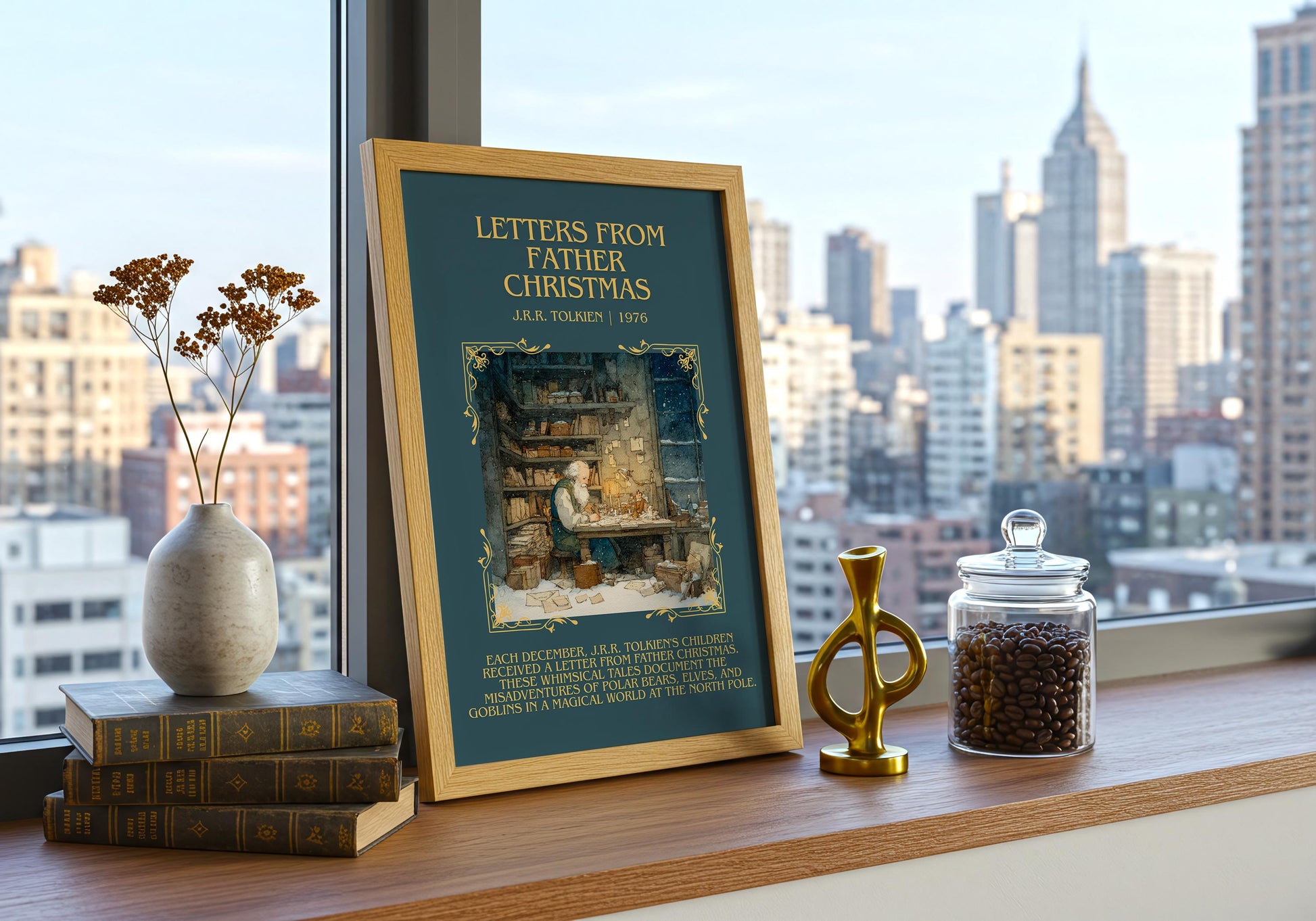 Letters From Father Christmas by J.R.R. Tolkien | Book Poster | Literary Art Gift For Book Lover | Novel Inspired Wall Art | Free Delivery