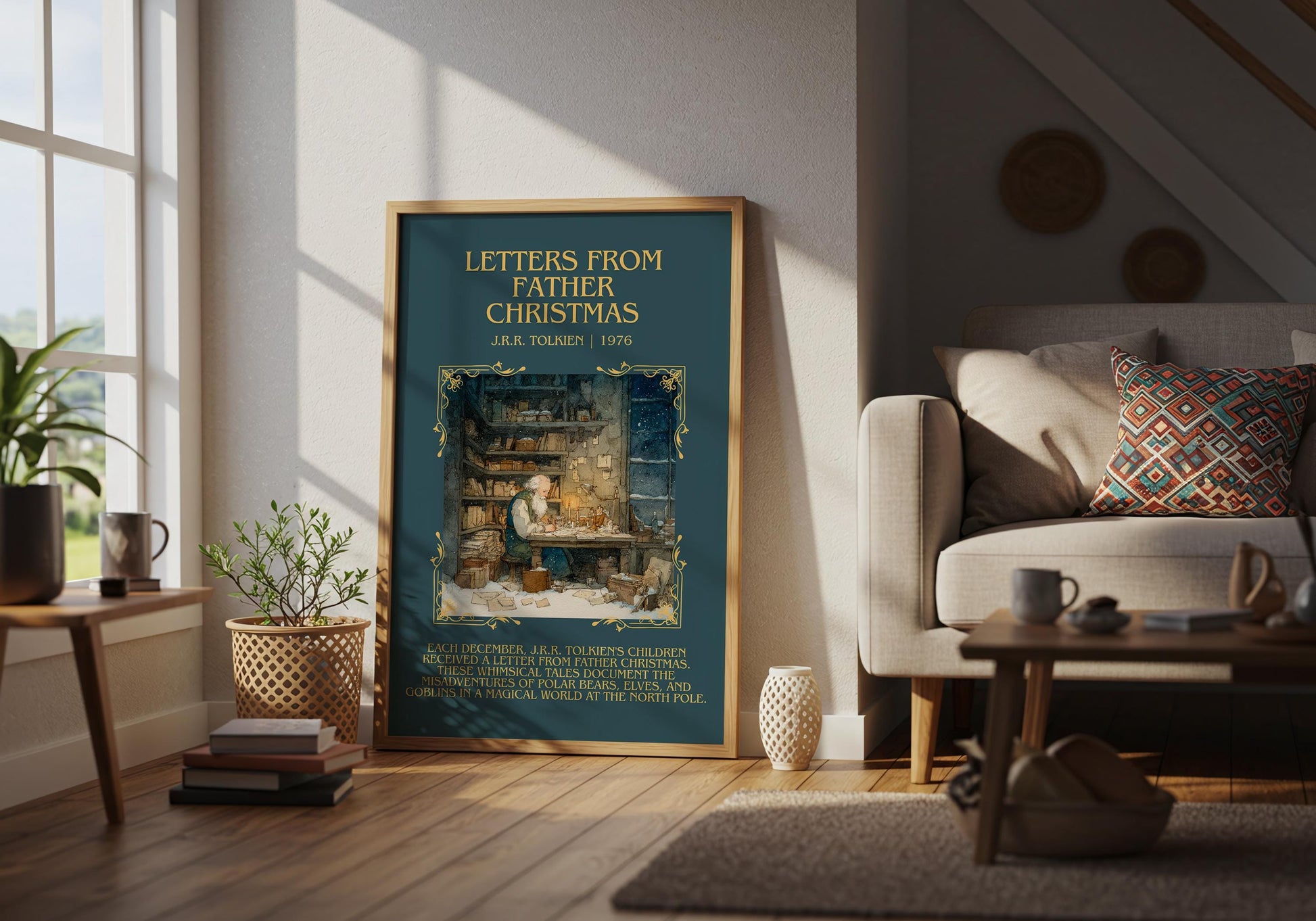 Letters From Father Christmas by J.R.R. Tolkien | Book Poster | Literary Art Gift For Book Lover | Novel Inspired Wall Art | Free Delivery