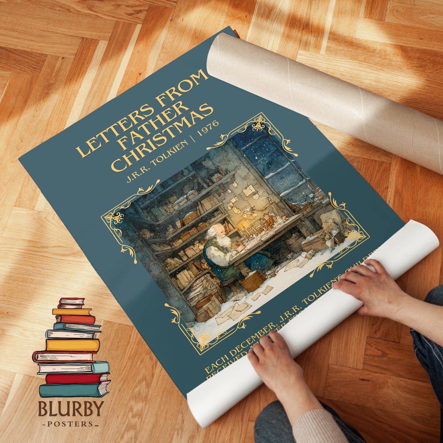 Letters From Father Christmas by J.R.R. Tolkien | Book Poster | Literary Art Gift For Book Lover | Novel Inspired Wall Art | Free Delivery